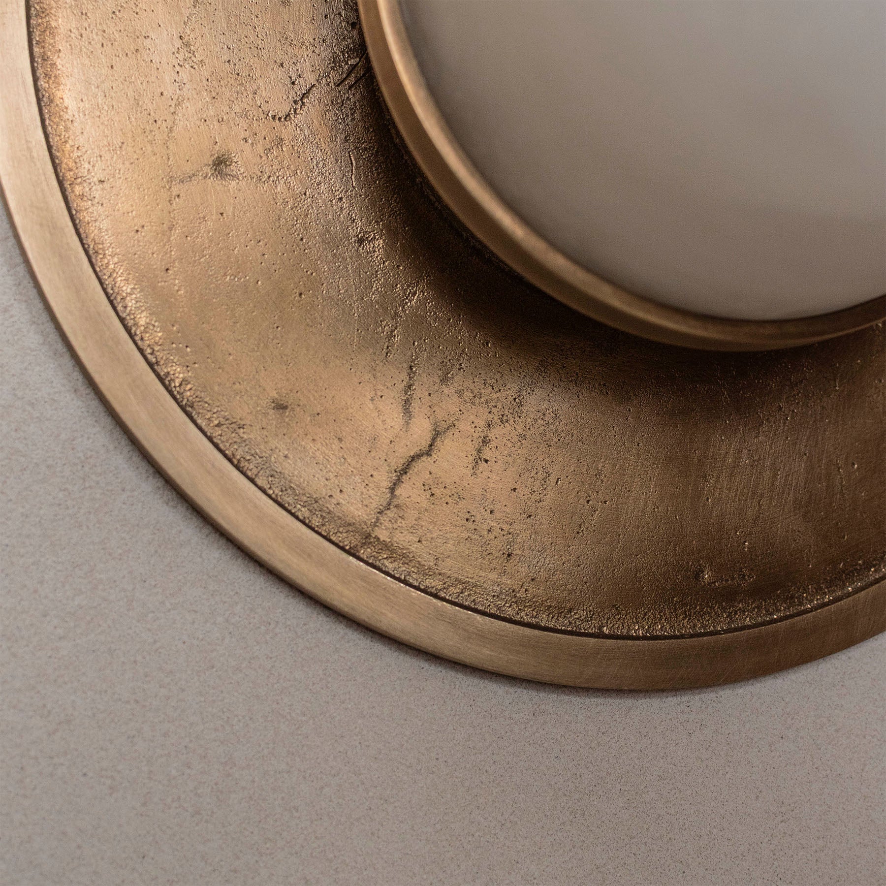 Alabaster Ceiling Light FULL MOON Brushed Brass