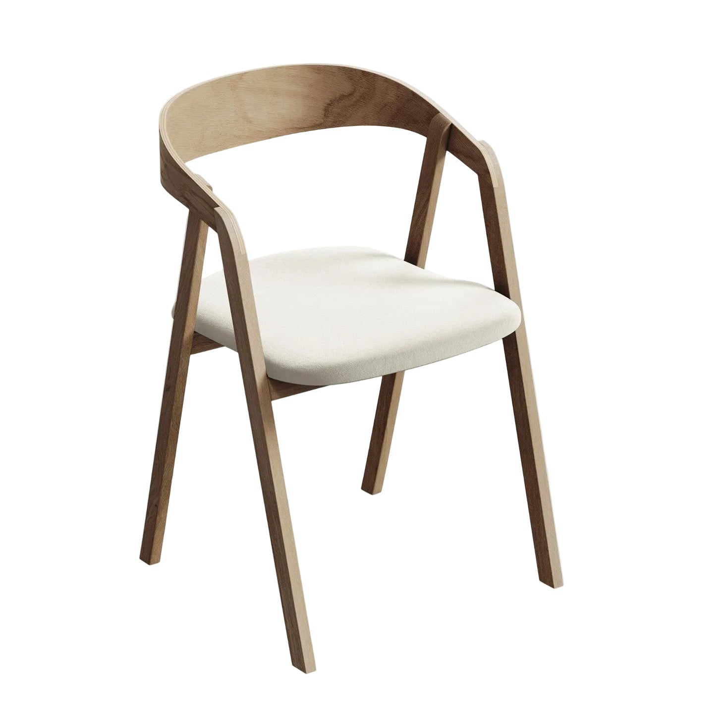 Velvet Chair ERIKA Light Beige with Beech Base
