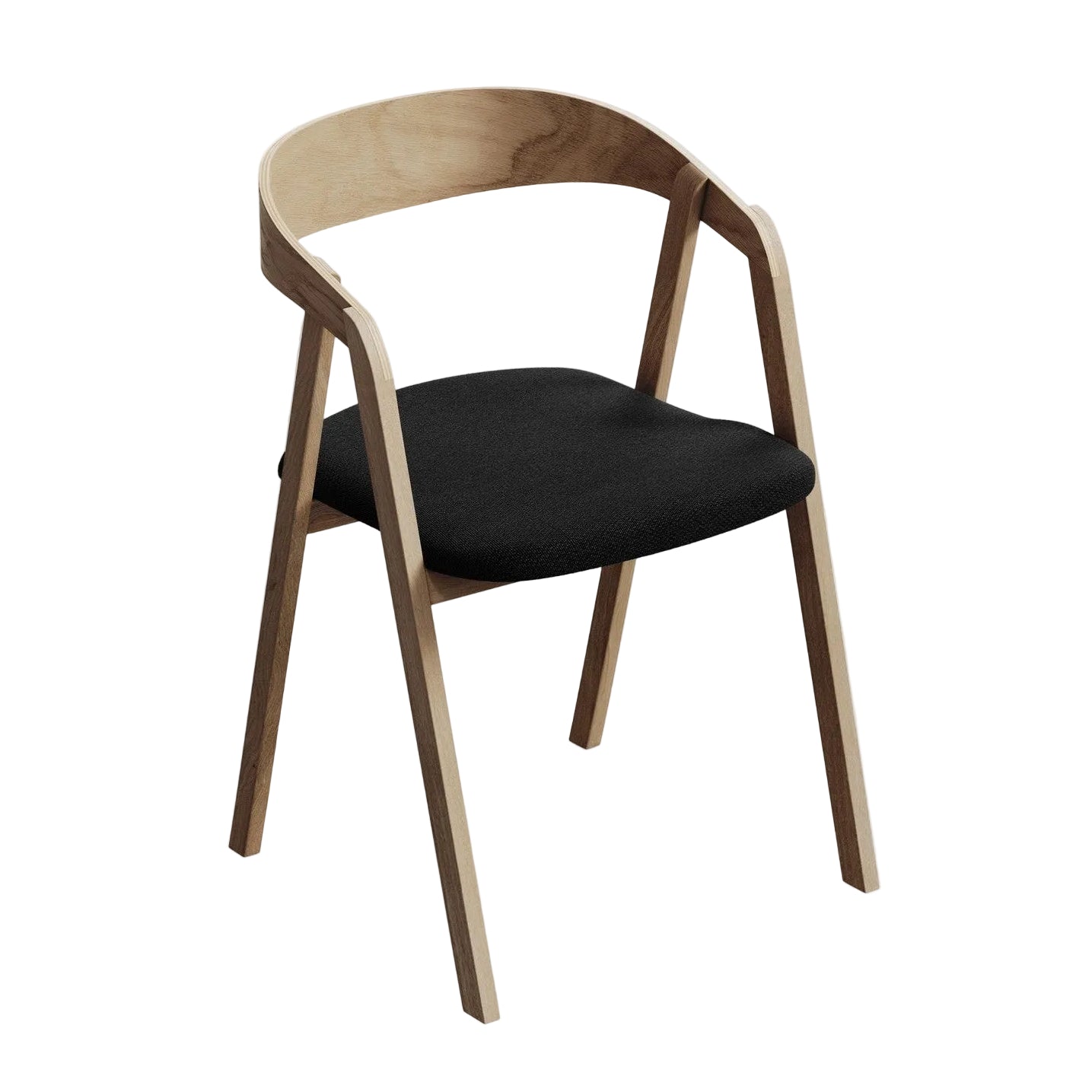 ERIKA chair black boucle with beech base