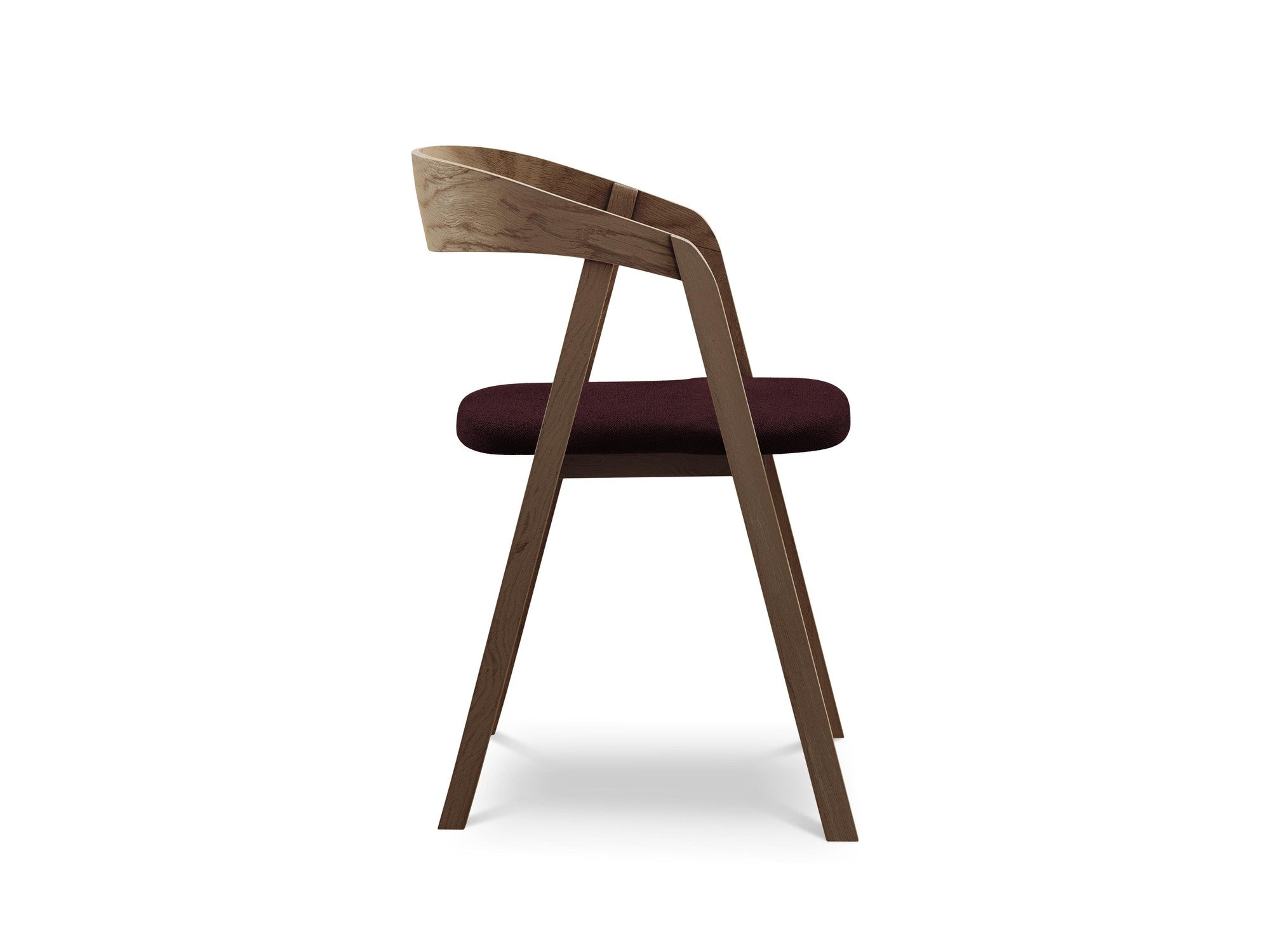 Stuhl ERIKA bordeaux mit Buchenbasis