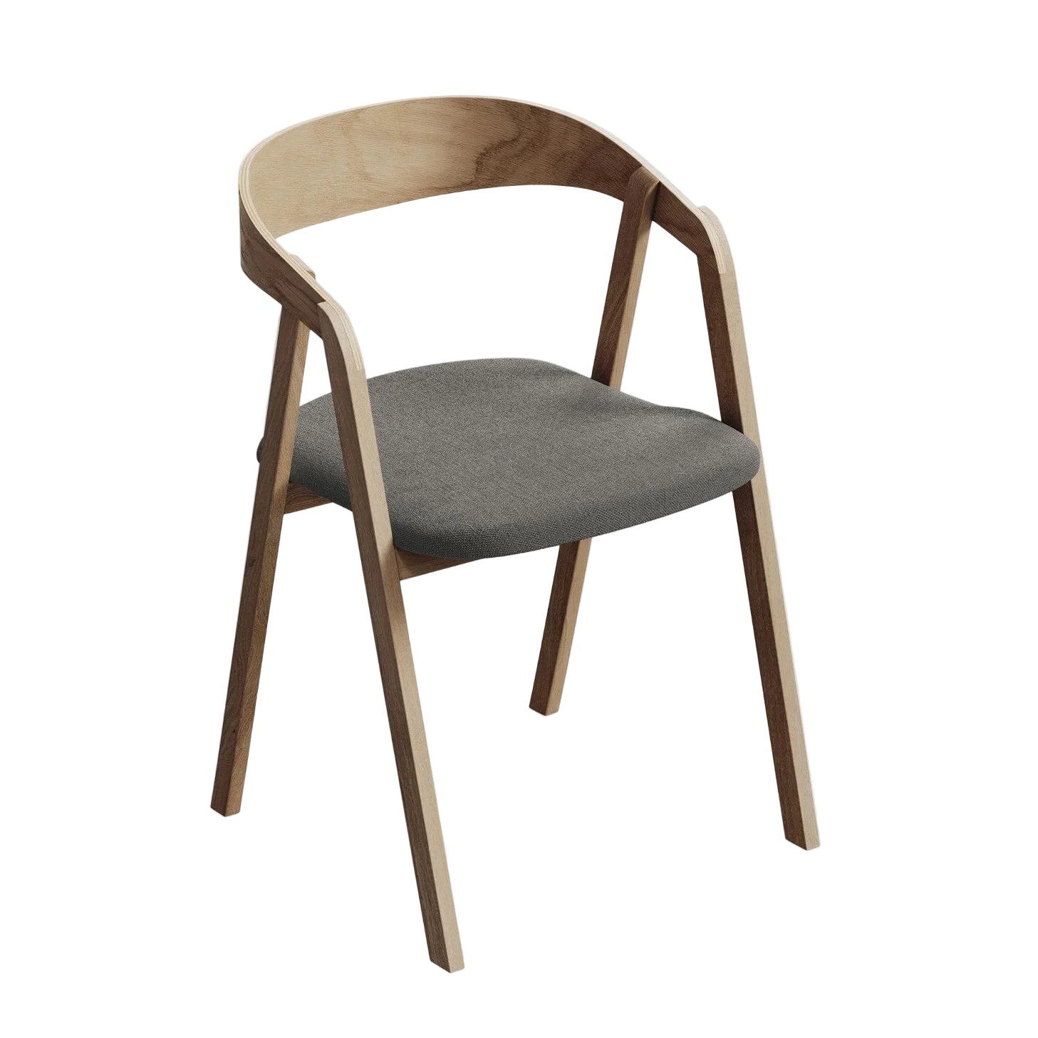 ERIKA Chair in Dark Gray with Beech Base