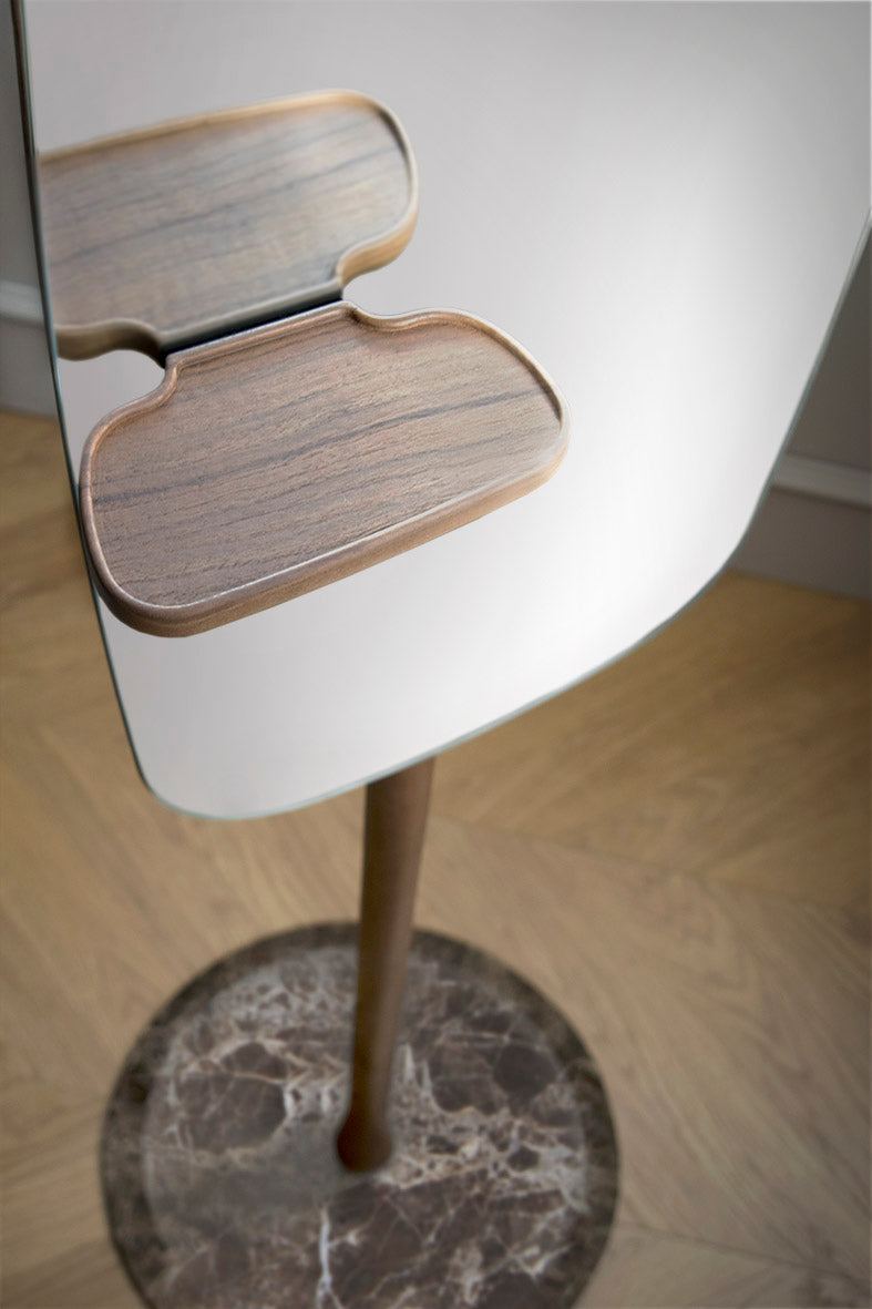 Floor Mirror PIE Wood with Marble