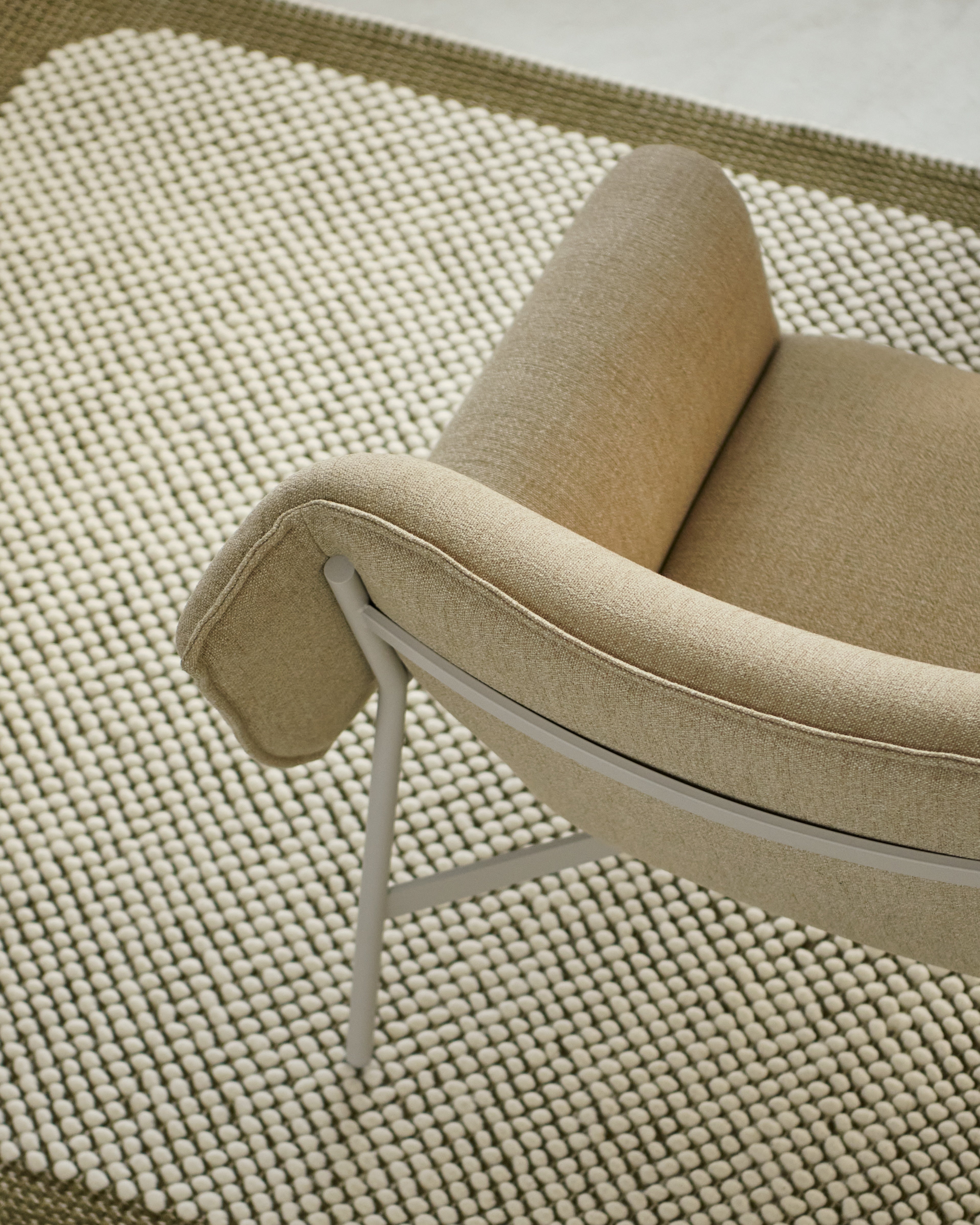 Teppich PEBBLE grün mit beige