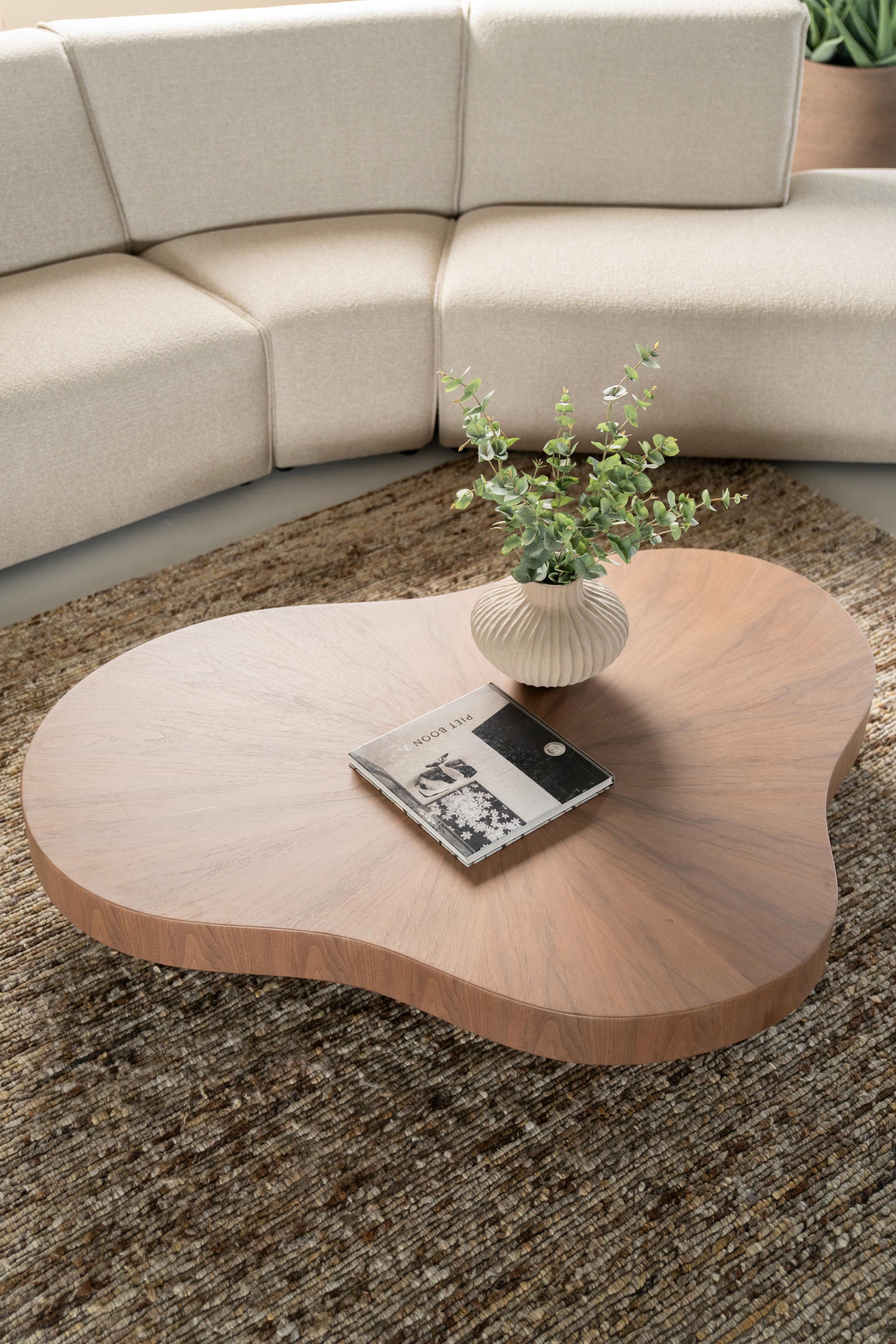 BOBBIE walnut veneer coffee table