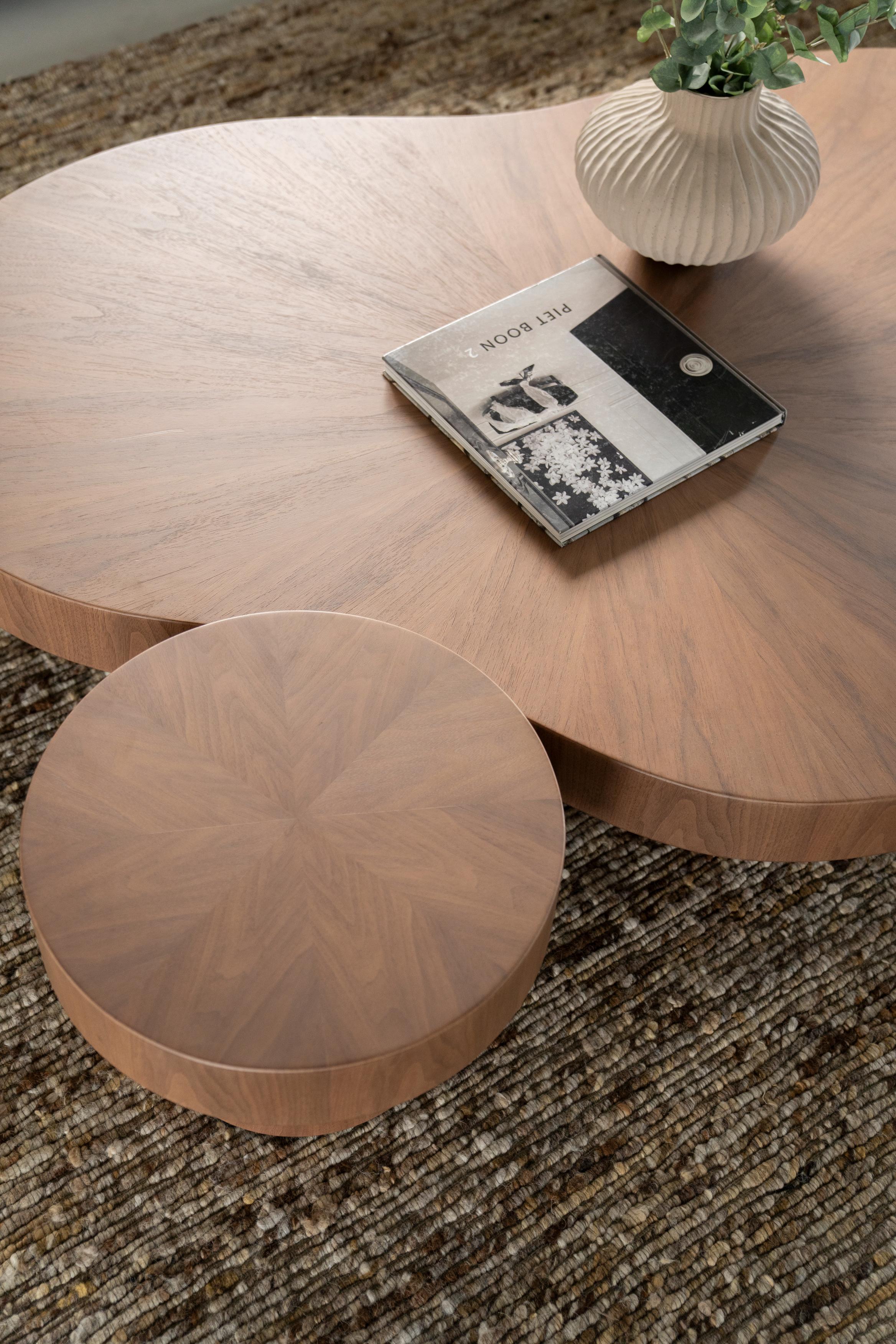 BOBBIE walnut veneer coffee table