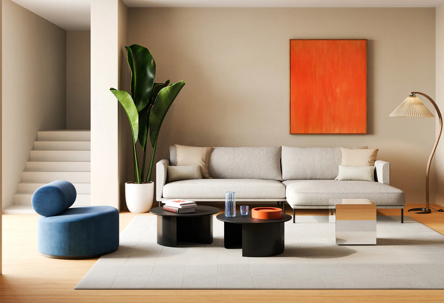 Teppich CHECKS beige