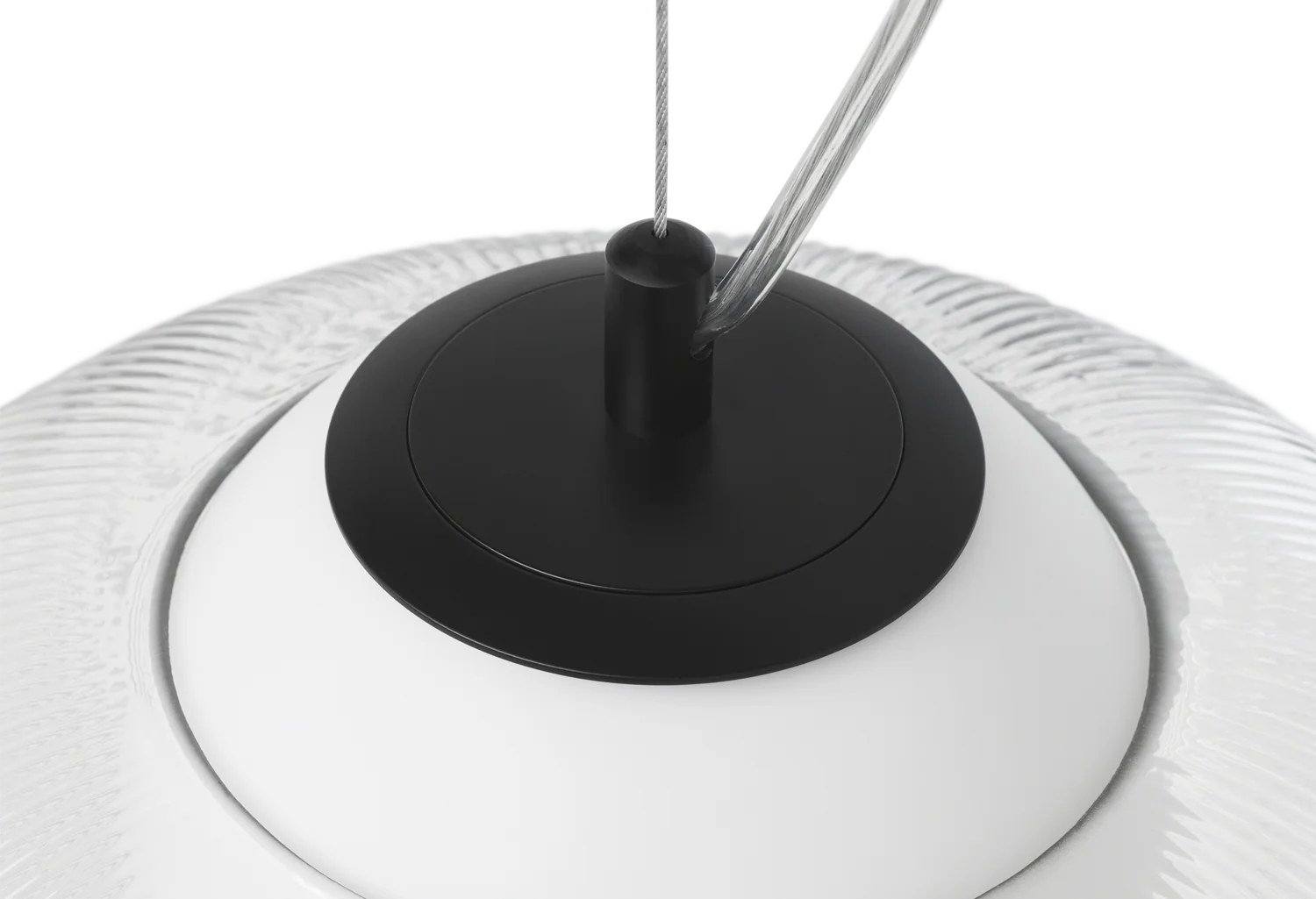 Pendelleuchte AYLA mit geriffeltem Glas