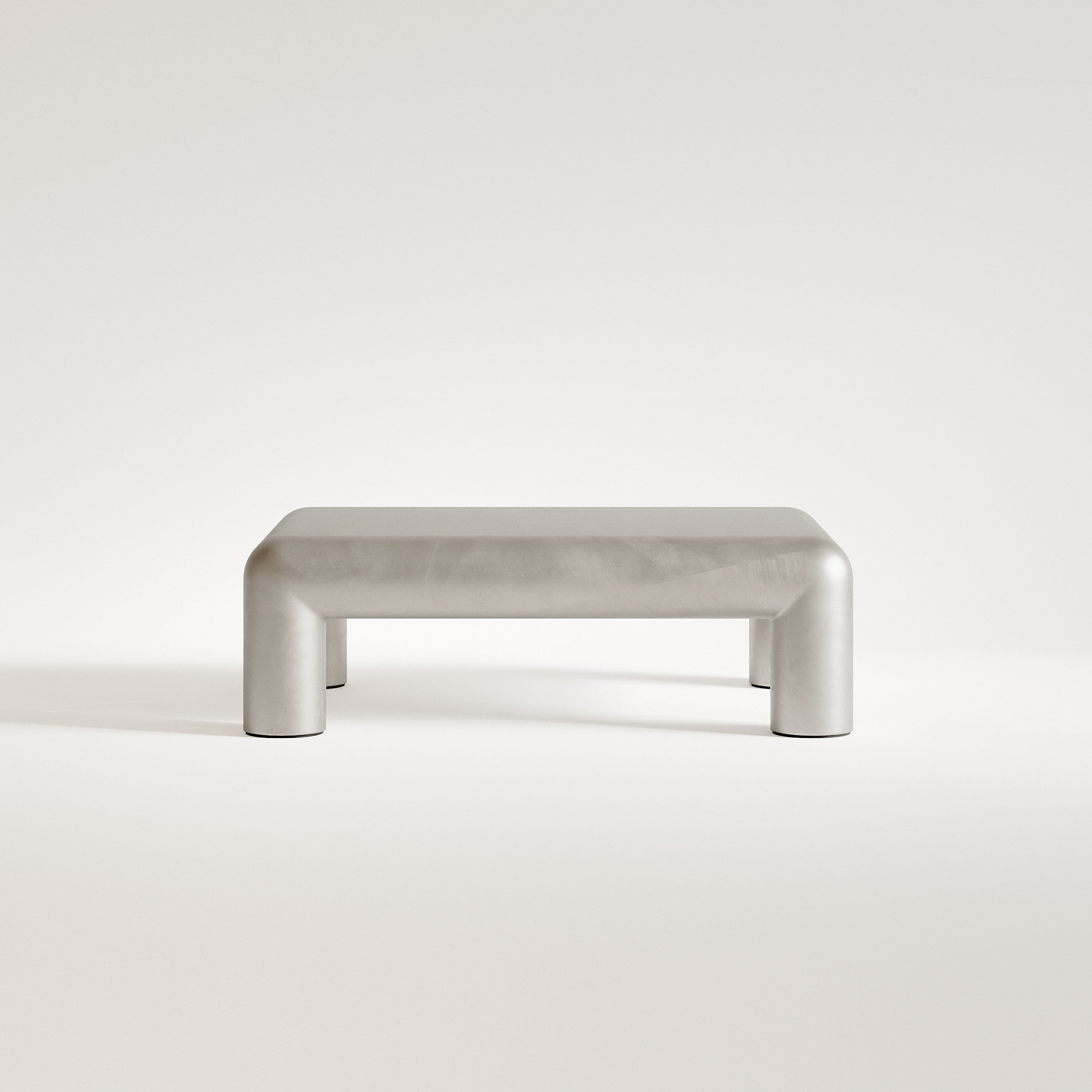 Rechteckiger Couchtisch CUBIO Aluminium