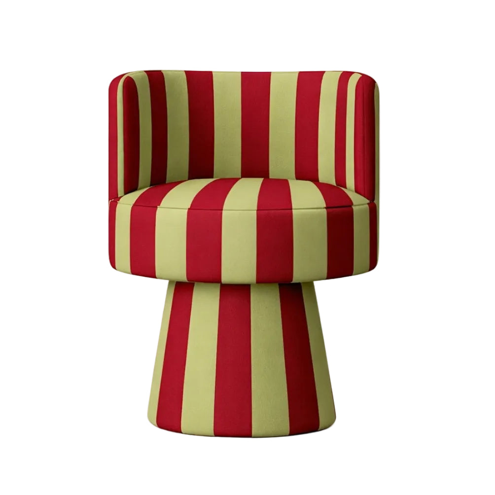 Drehstuhl LINEA SOFT in Limone mit Rot