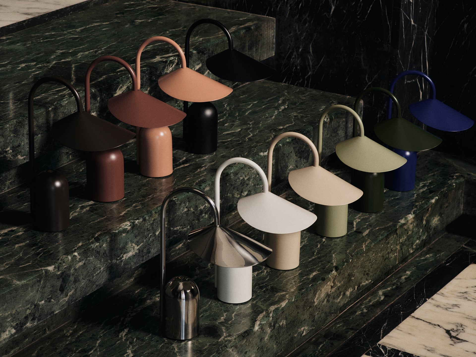 Portable lamp ARUM steel