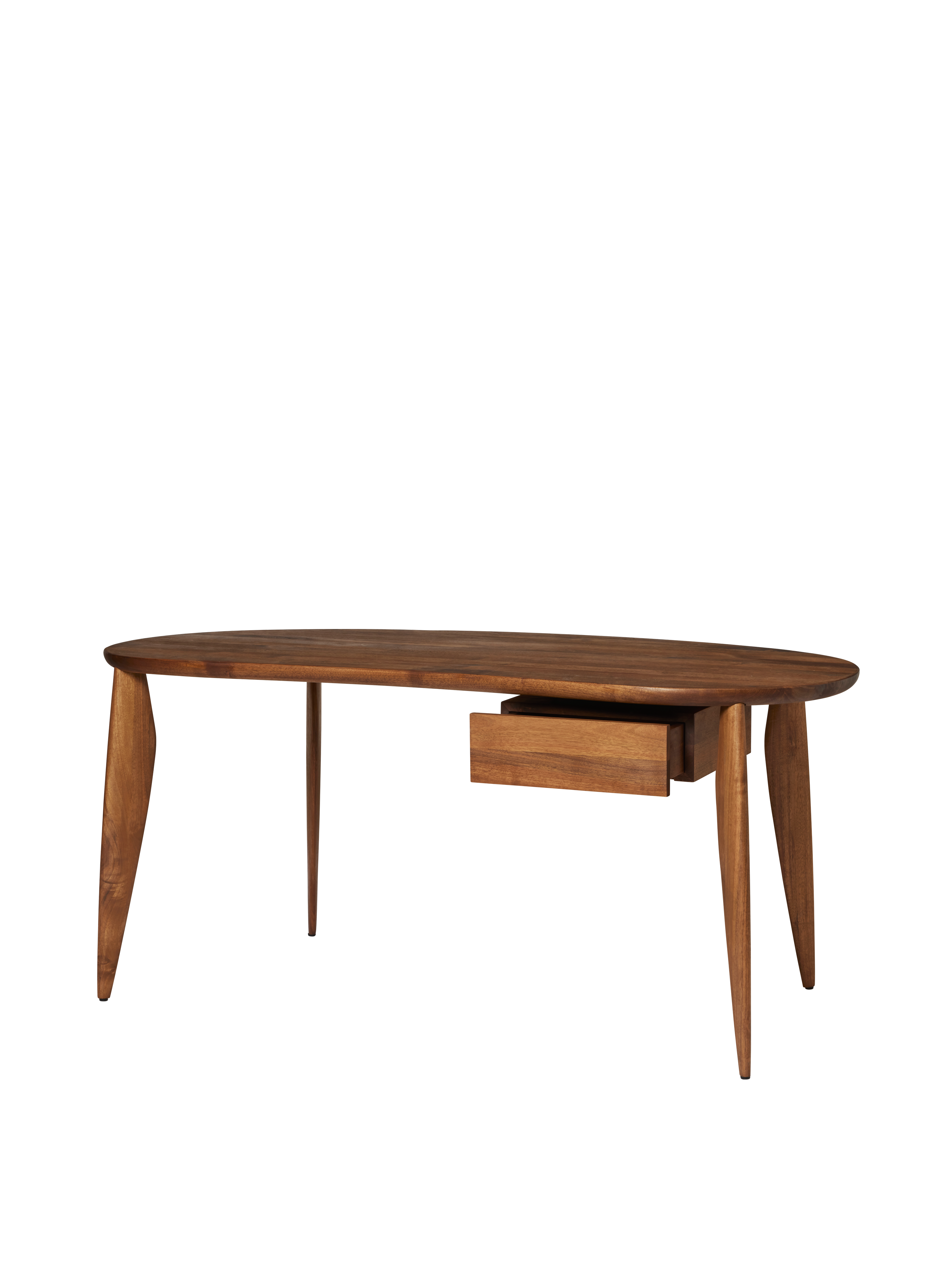 Desk with drawer FEVE walnut wood