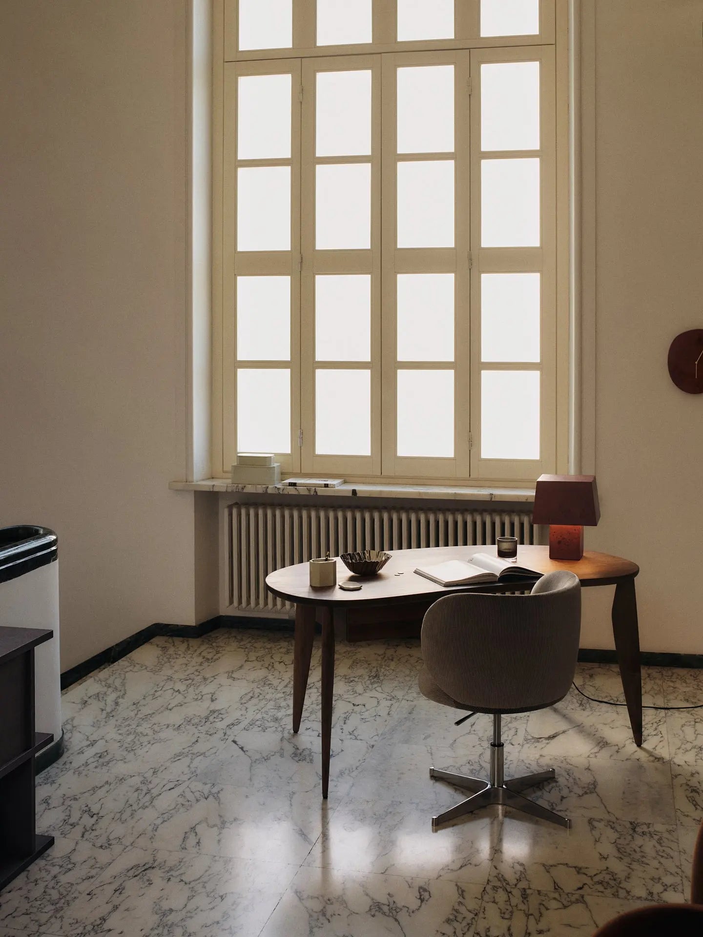 Tischlampe BURL dunkelbraun Furnier
