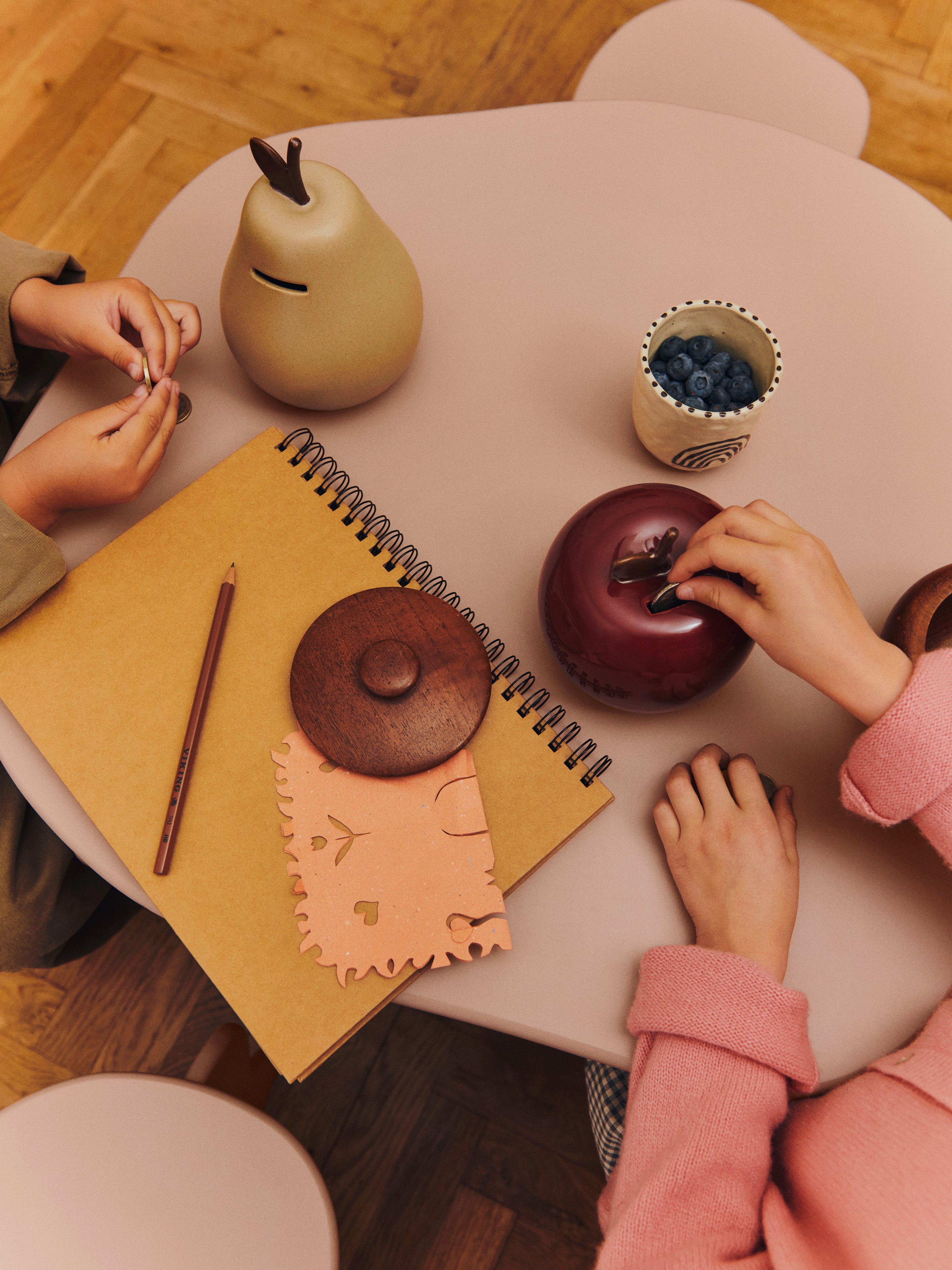 red APPLE piggy bank