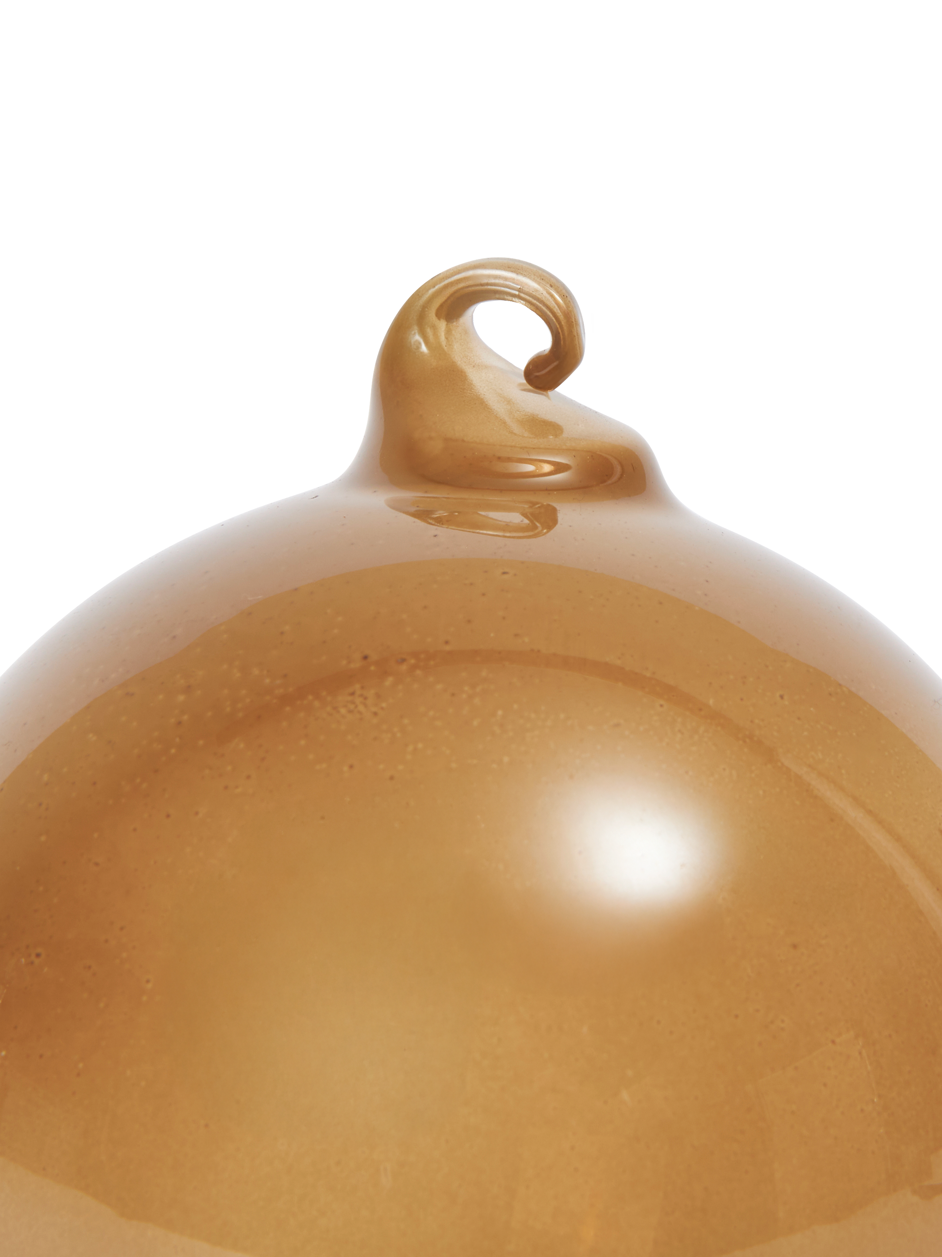 Set von Christbaumkugeln OPAQUE braunes Glas