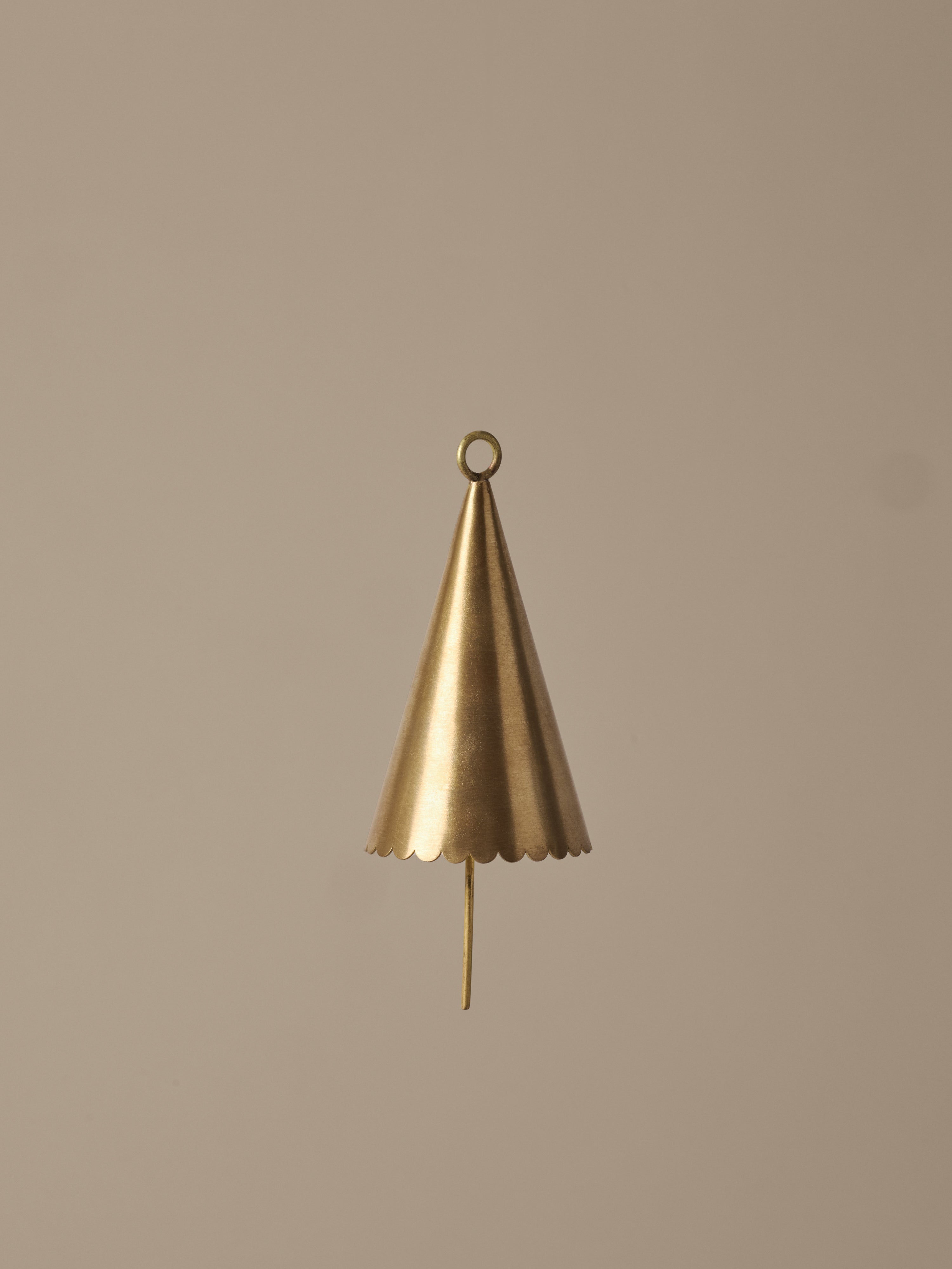 CONE BELL Christmas Tree Decoration Set brass