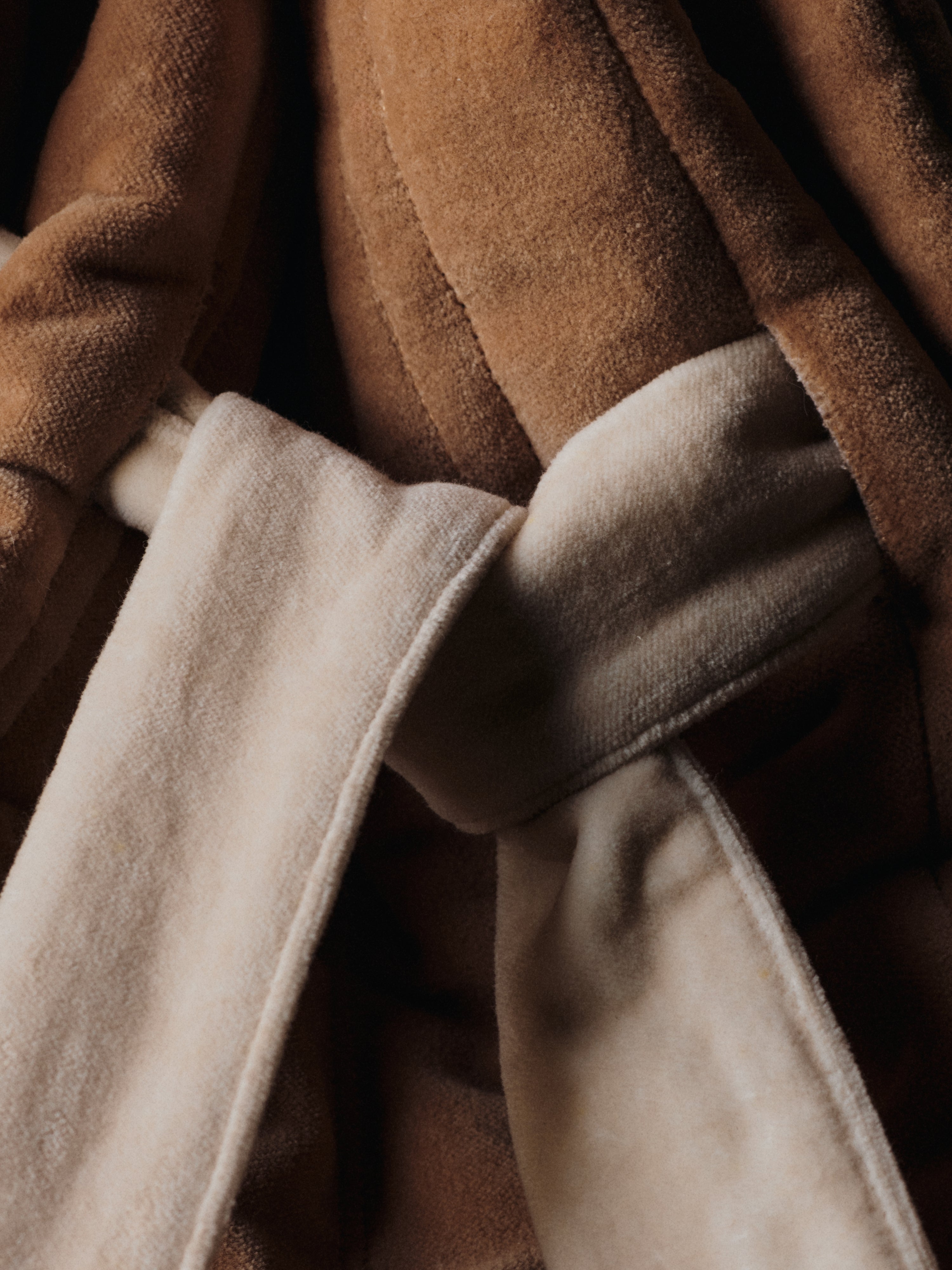 VARI QUILTED SACK gift bag brown with white