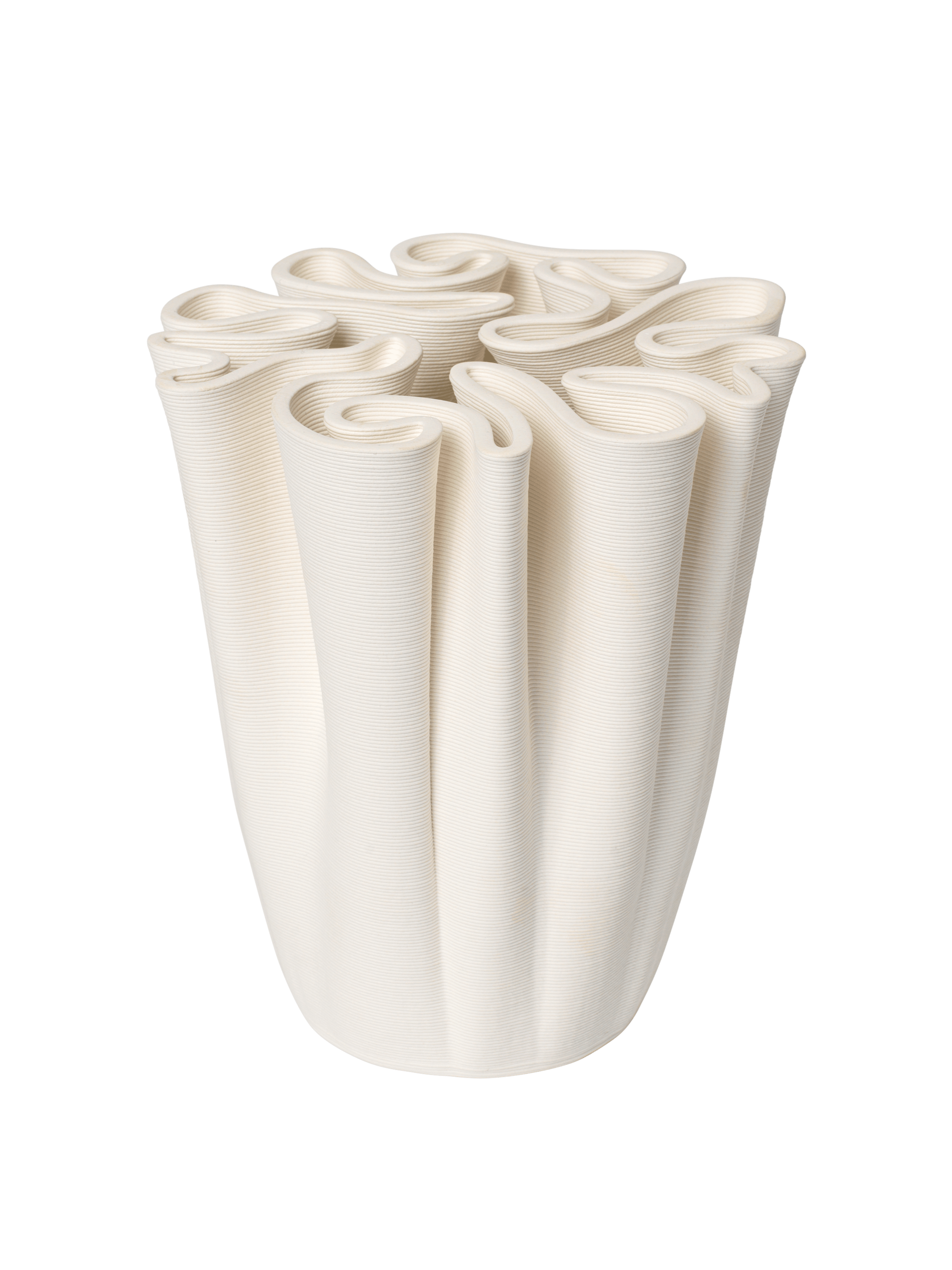 DEDALI Vase cremeweiß