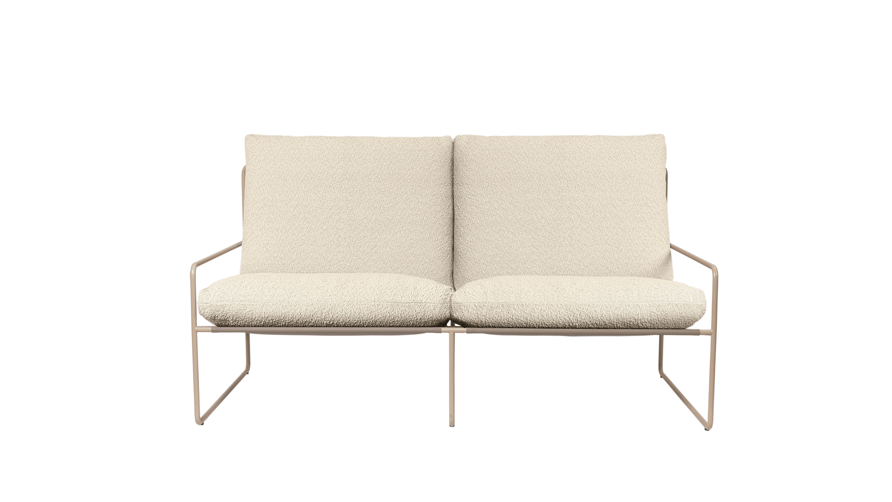 2-seater outdoor sofa DESERT broken white with beige base
