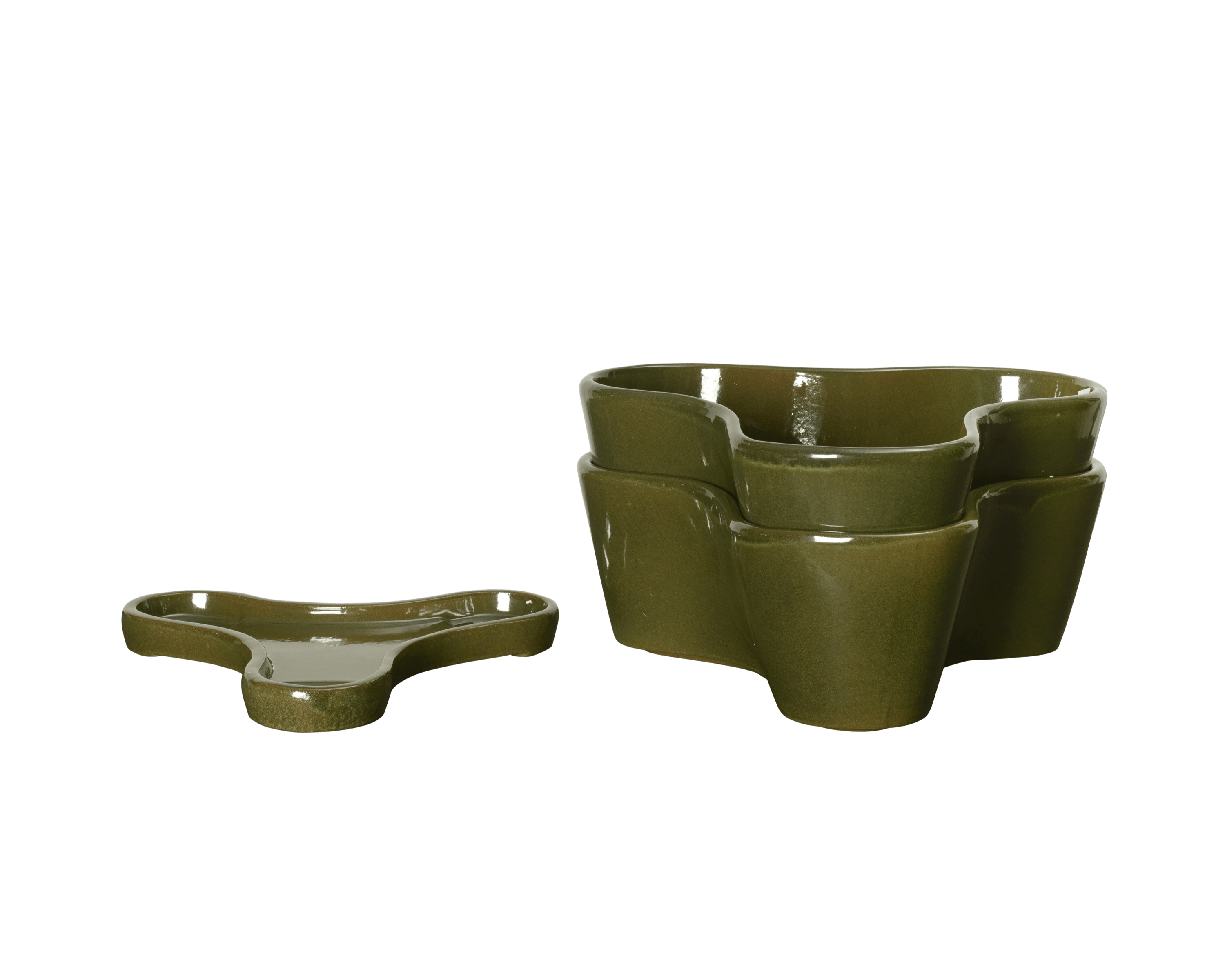 GEMI STACKABLE PLANTERS green pot set