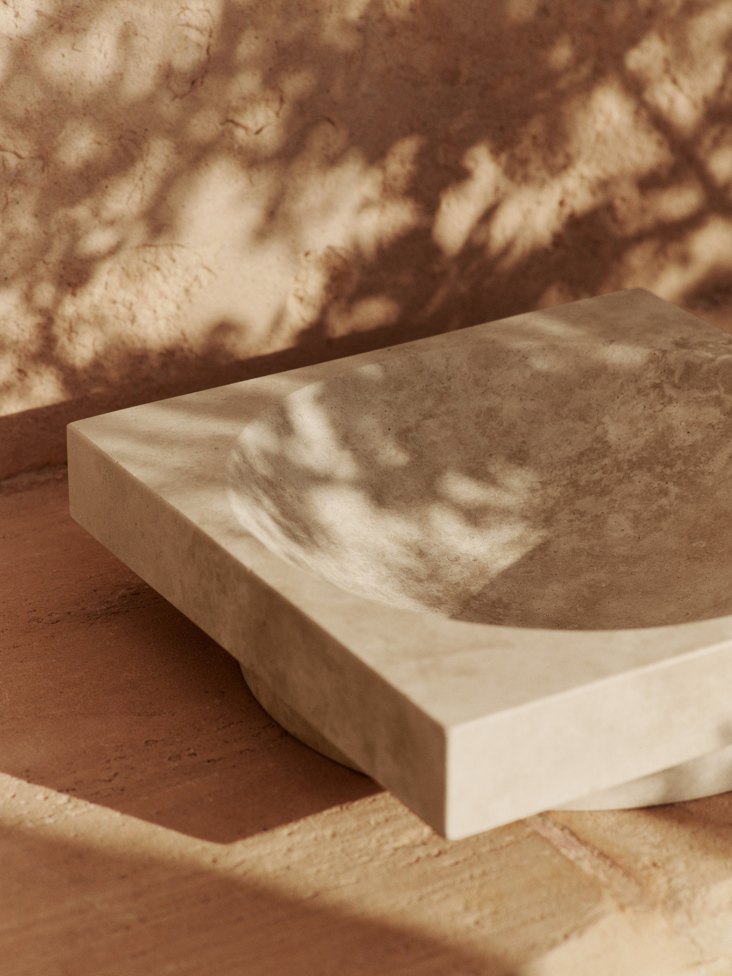 HEW CENTERPIECE decorative bowl travertine