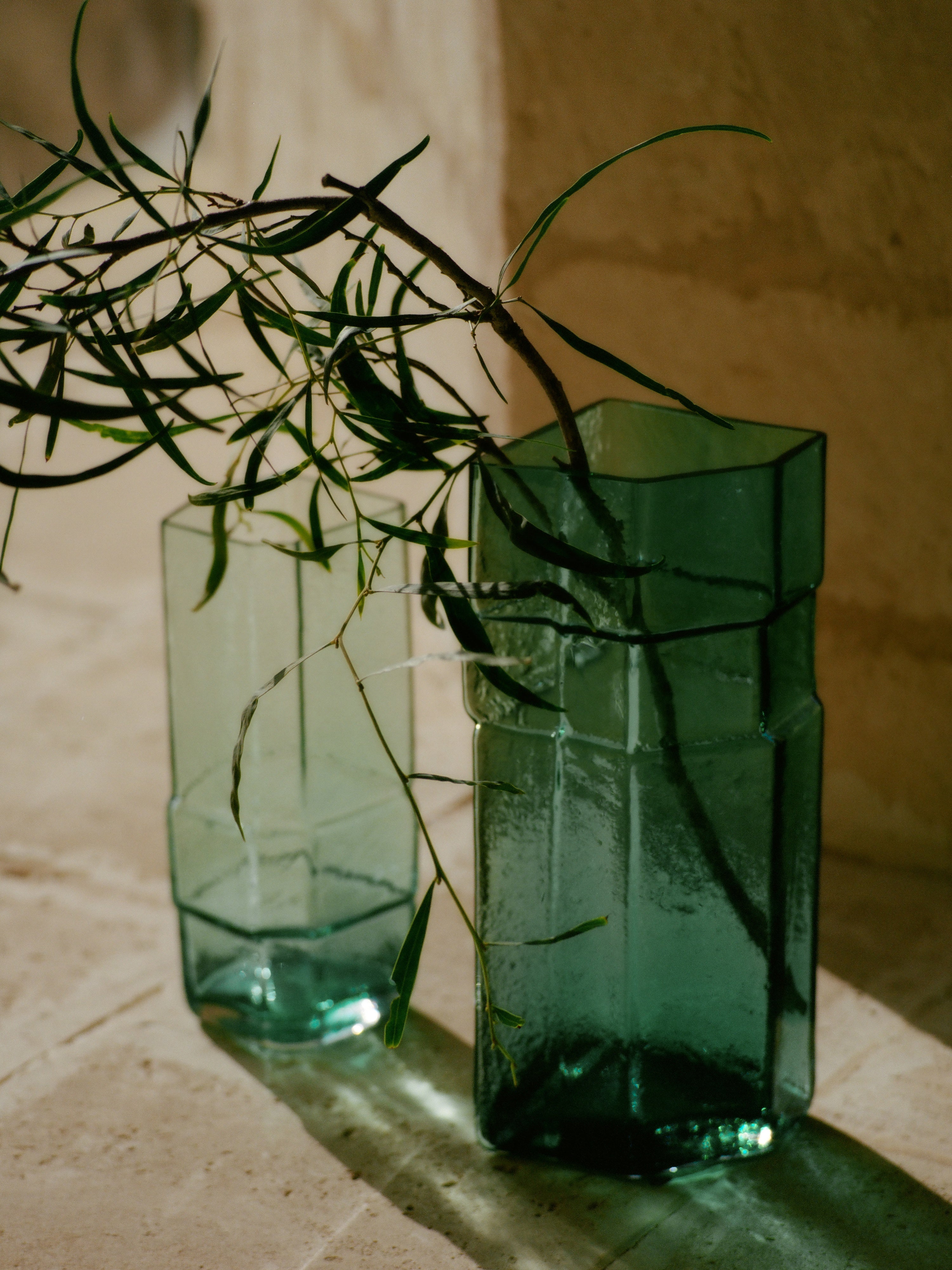 Vase MURO TALL grünes Glas
