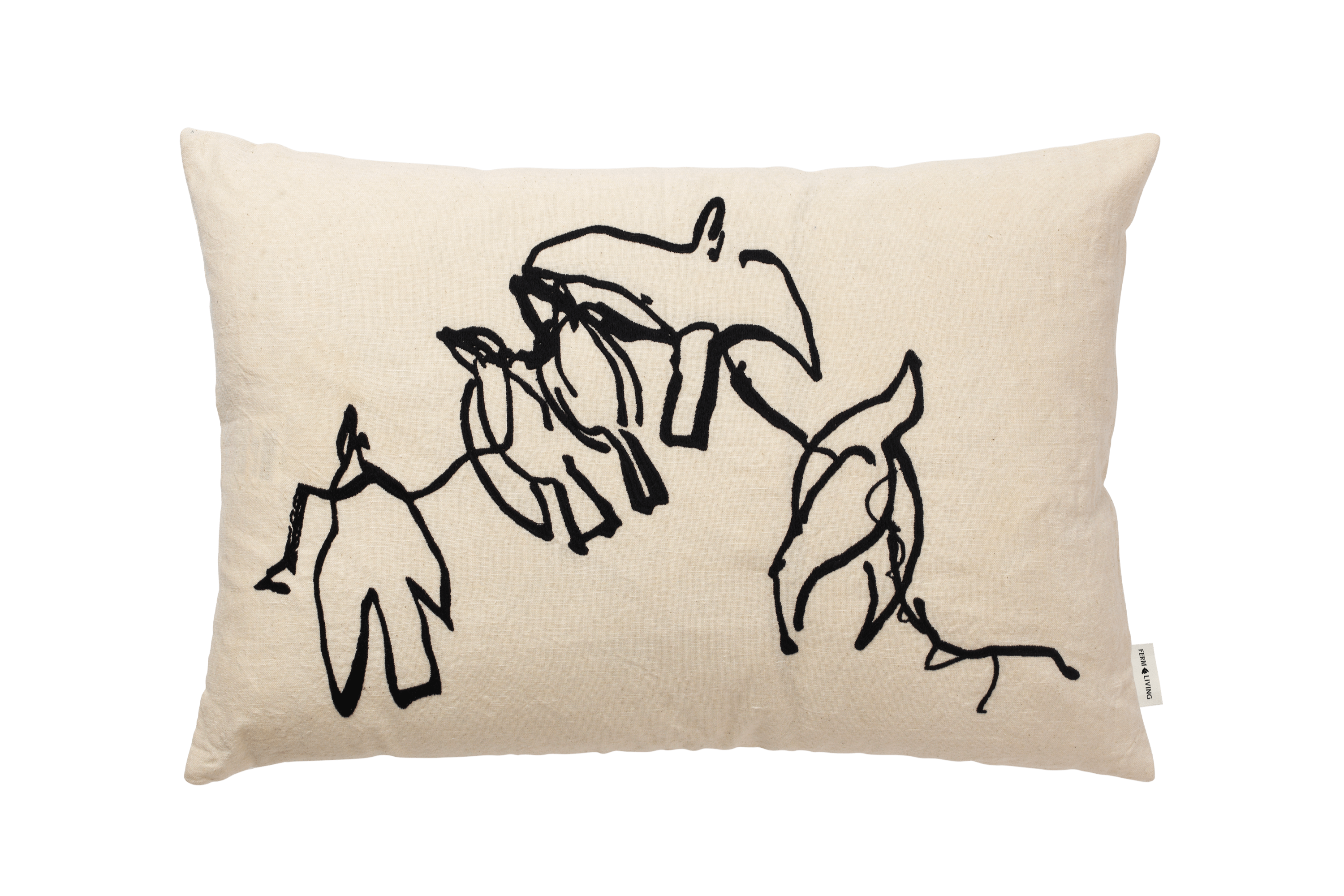 Dekokissen VUELO beige mit Schwarz