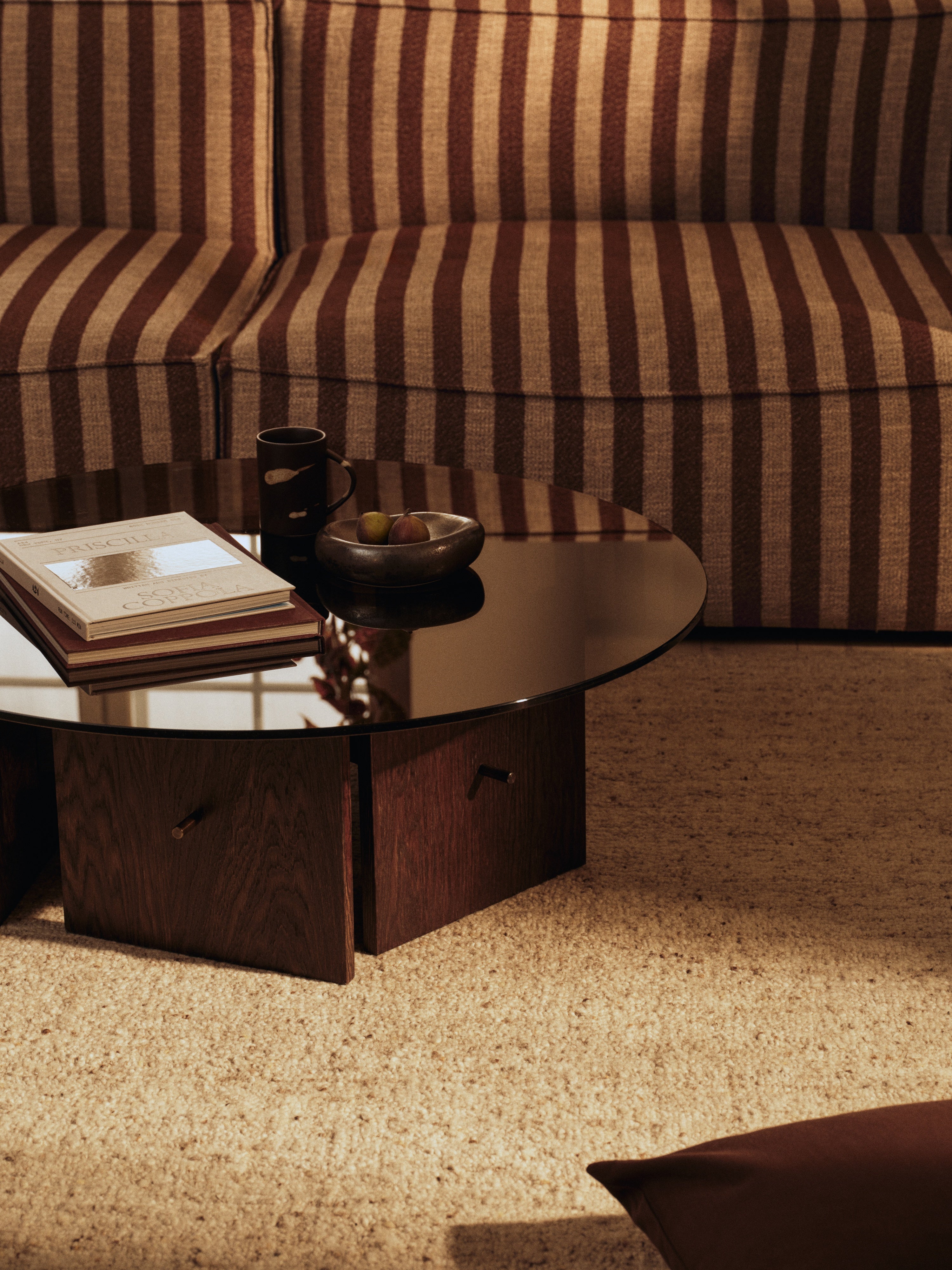 AUKKO Dark Oak Coffee Table
