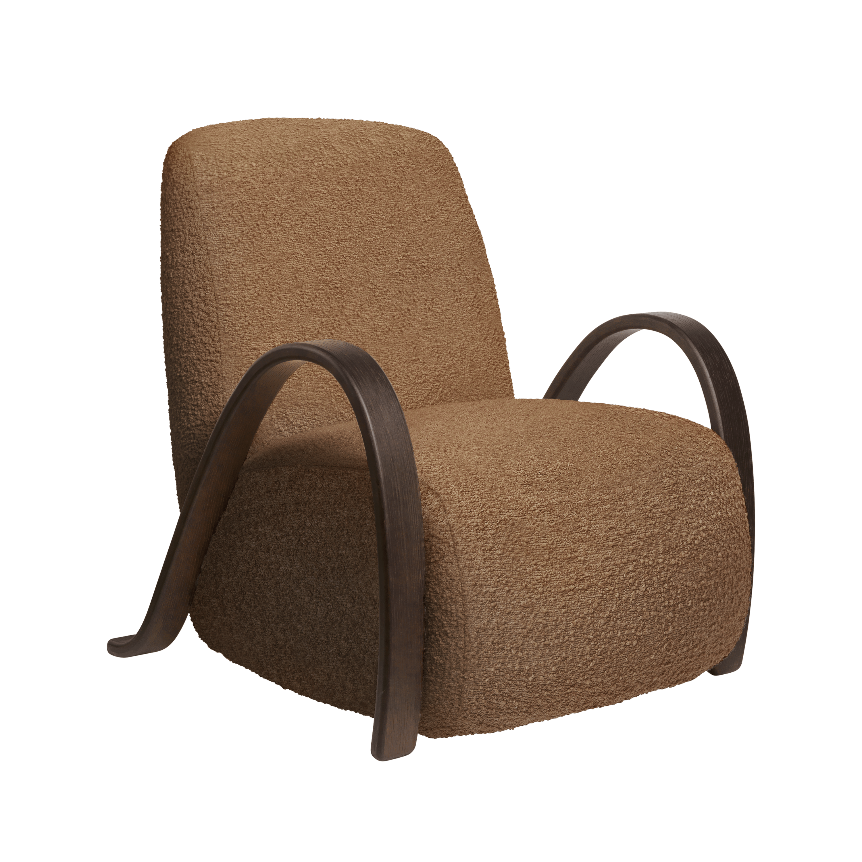 BUUR LOUNGE Armchair brown boucle