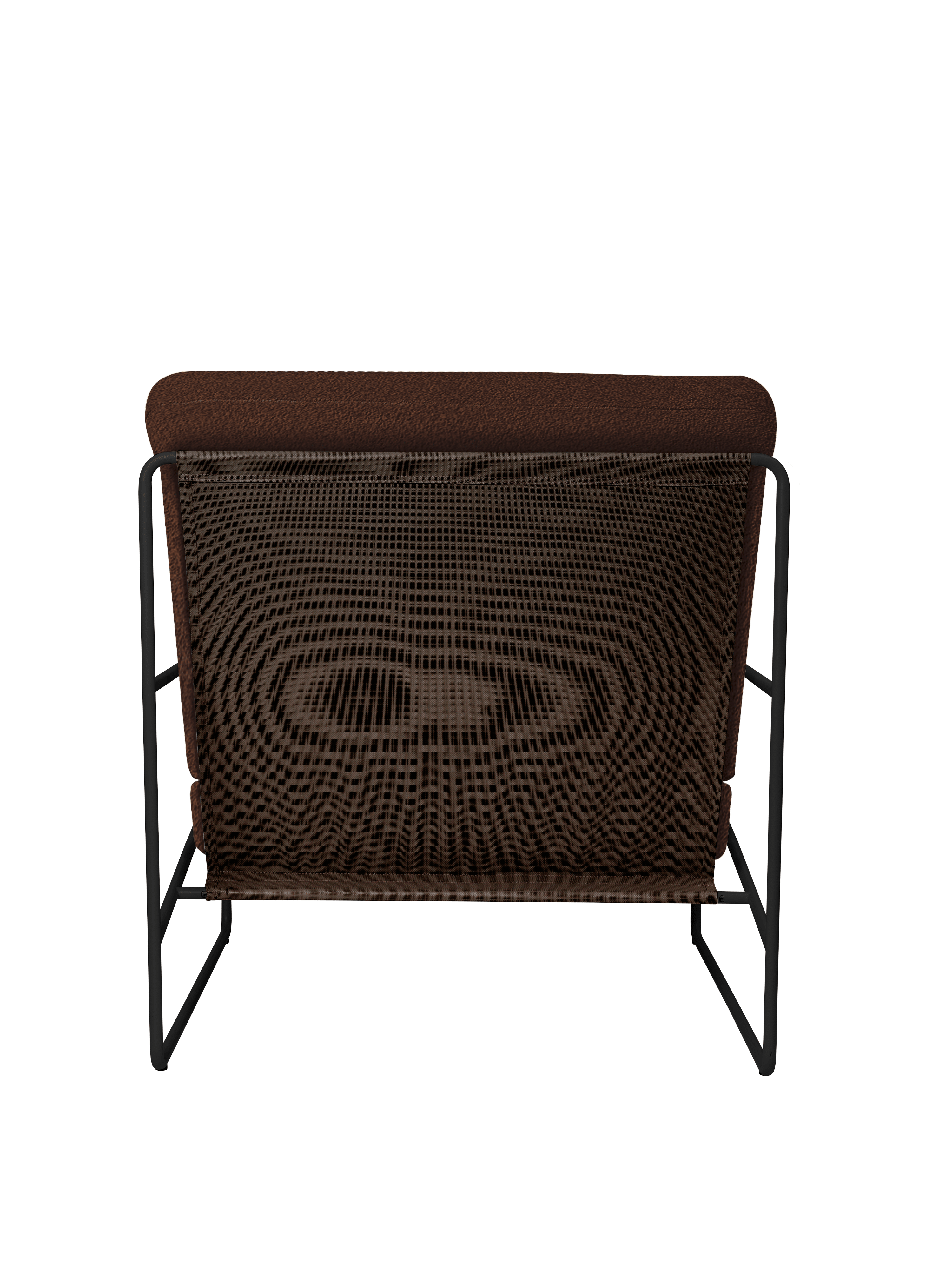 DESERT Outdoor Armchair in Brown Boucle with Black Base