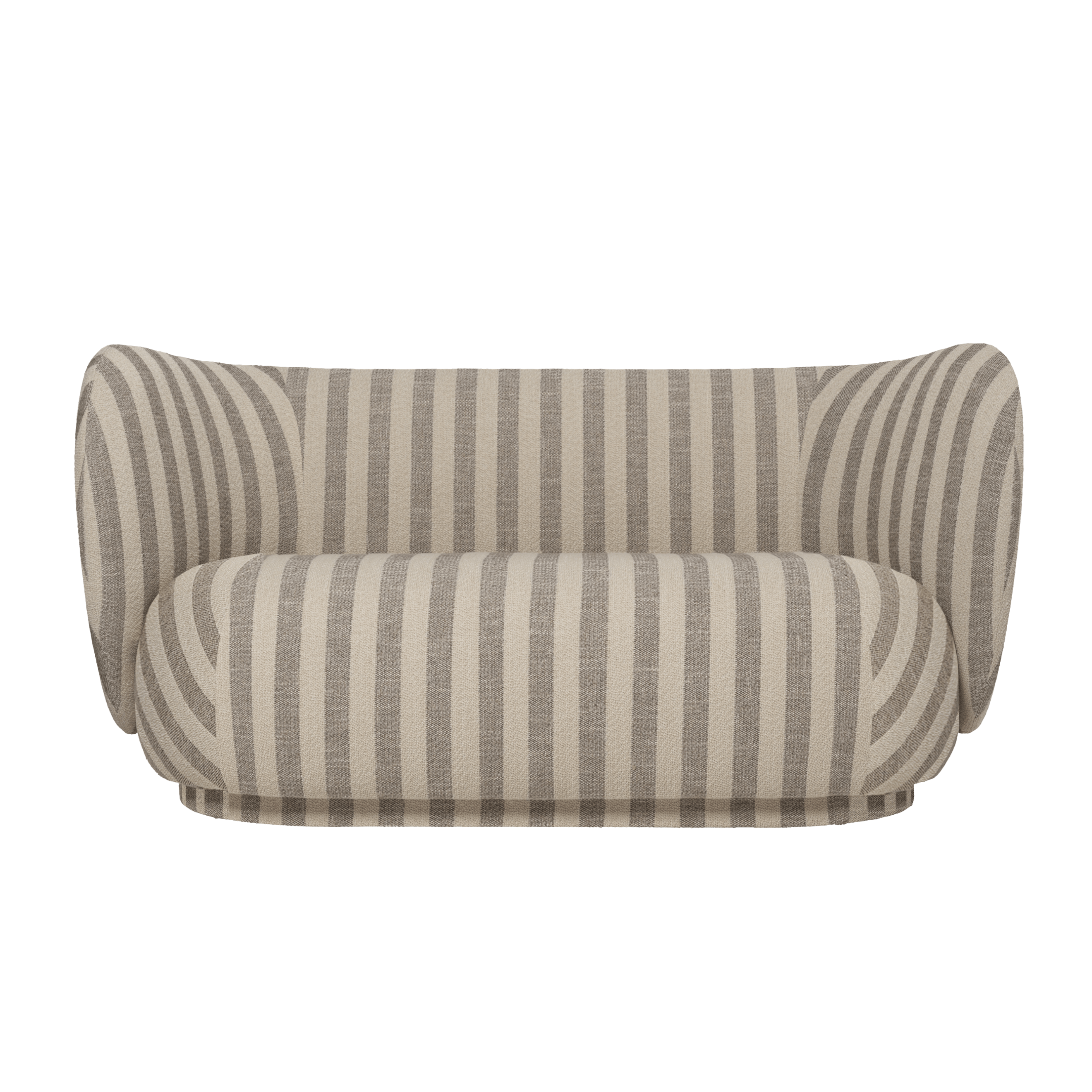 2-Seater Sofa RICO Louisiana Sand with Broken White