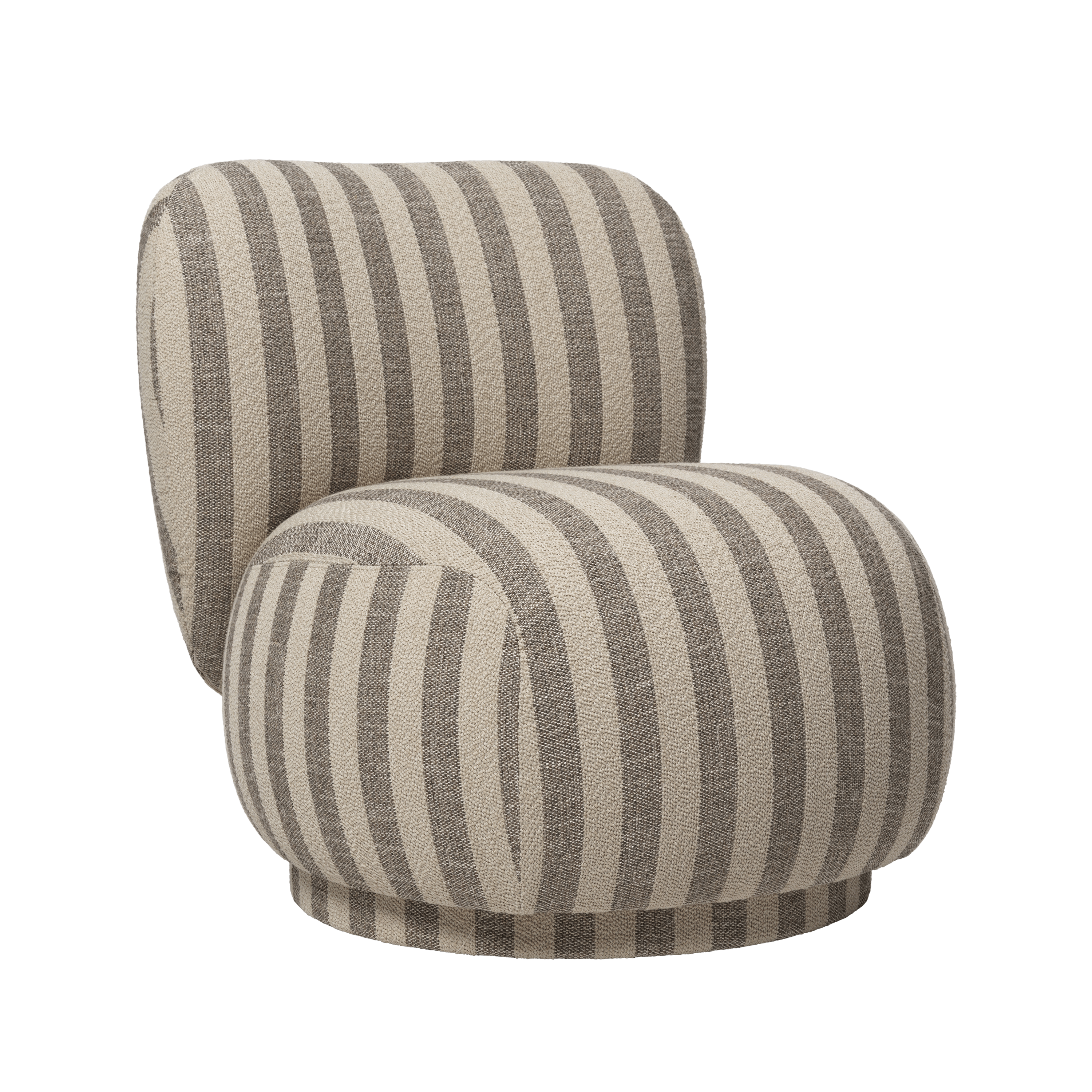 RICO PICCOLO LOUNGE Swivel Armchair in Sandy Louisiana with Broken White