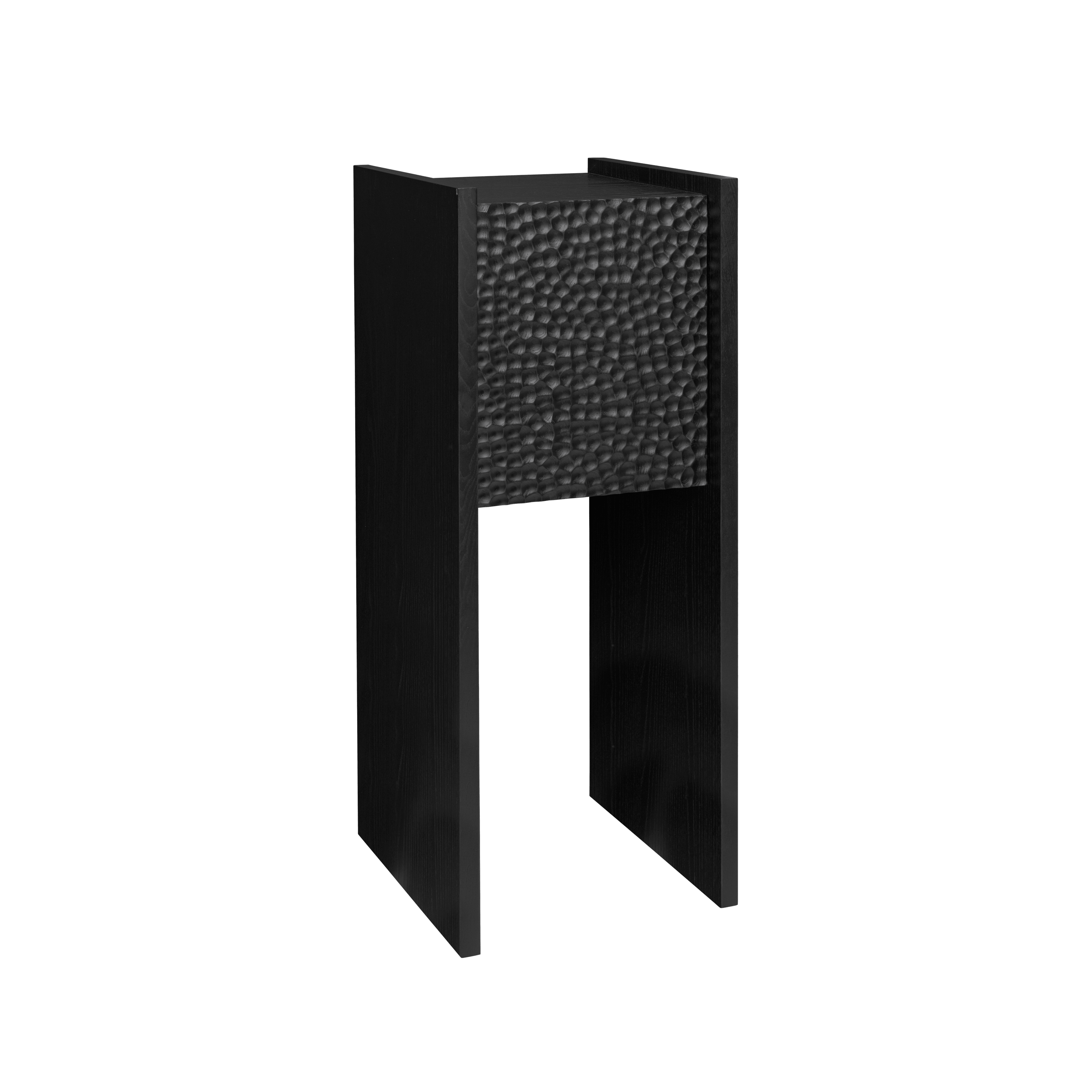 SCARNI Nightstand in Black Ash Wood