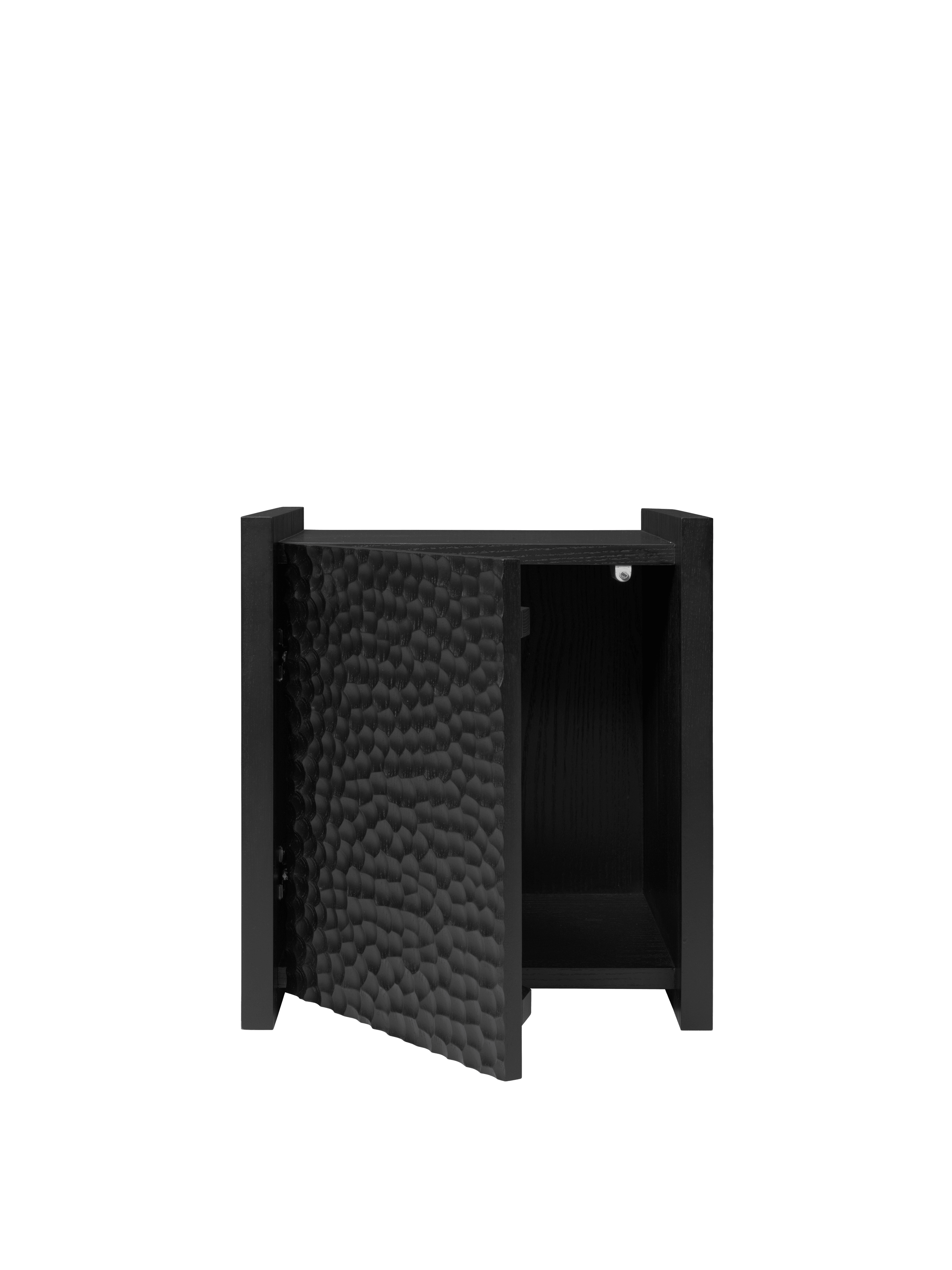 SCARNI Nightstand in Black Ash Wood