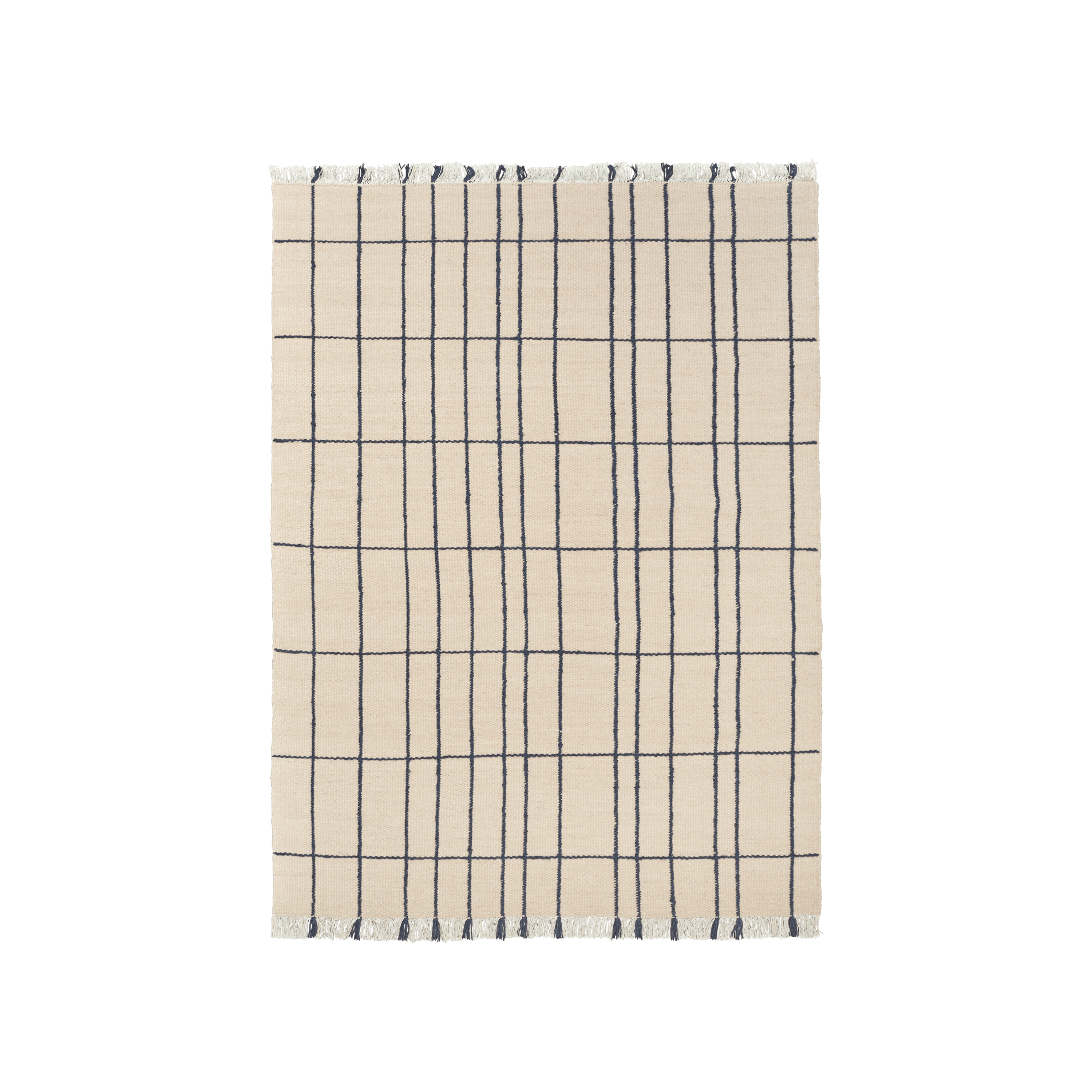 SEN Beige Rug with Indigo