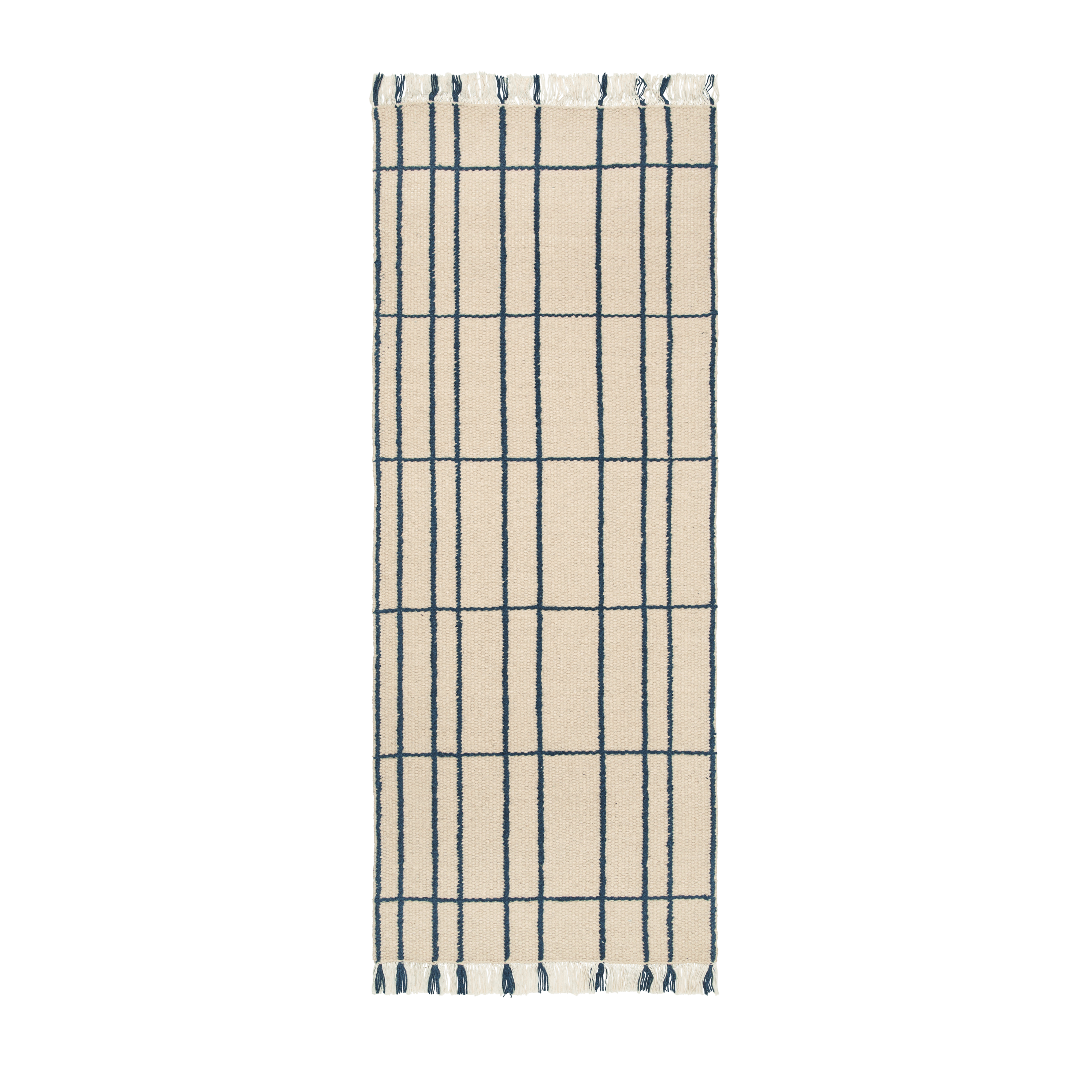 SEN Beige Rug with Indigo