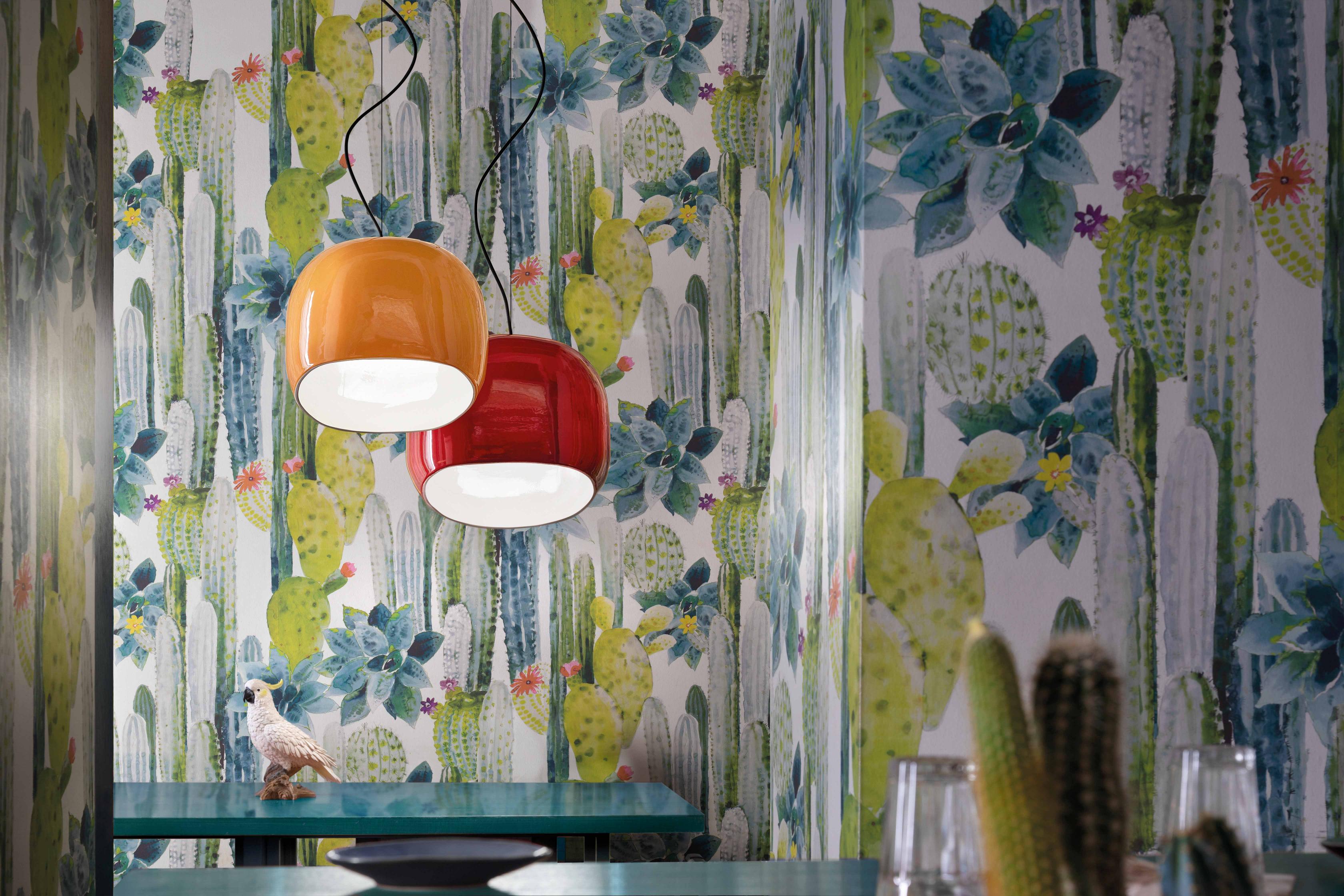 AYRTON blue ceramic pendant lamp