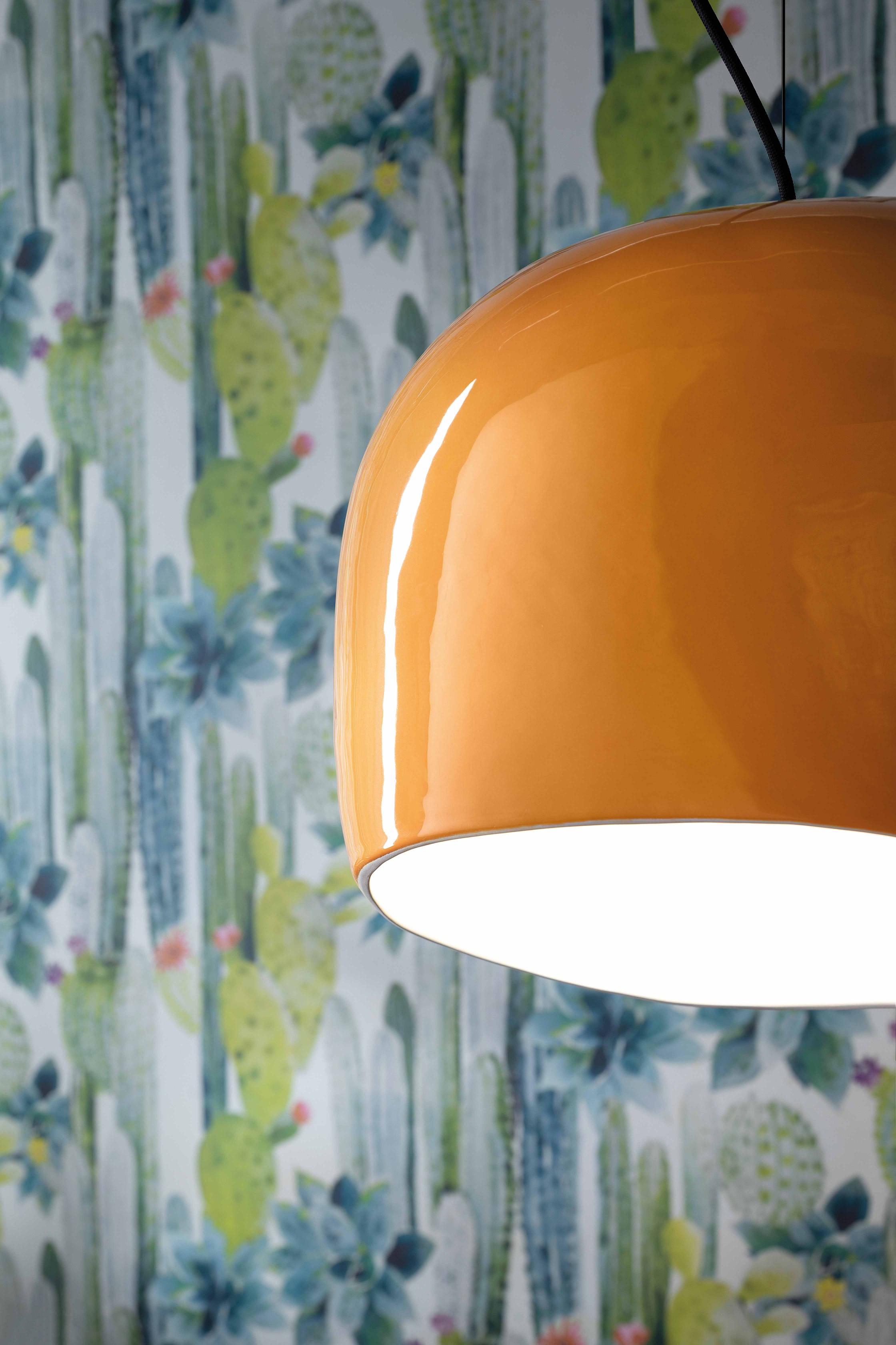 AYRTON blue ceramic pendant lamp