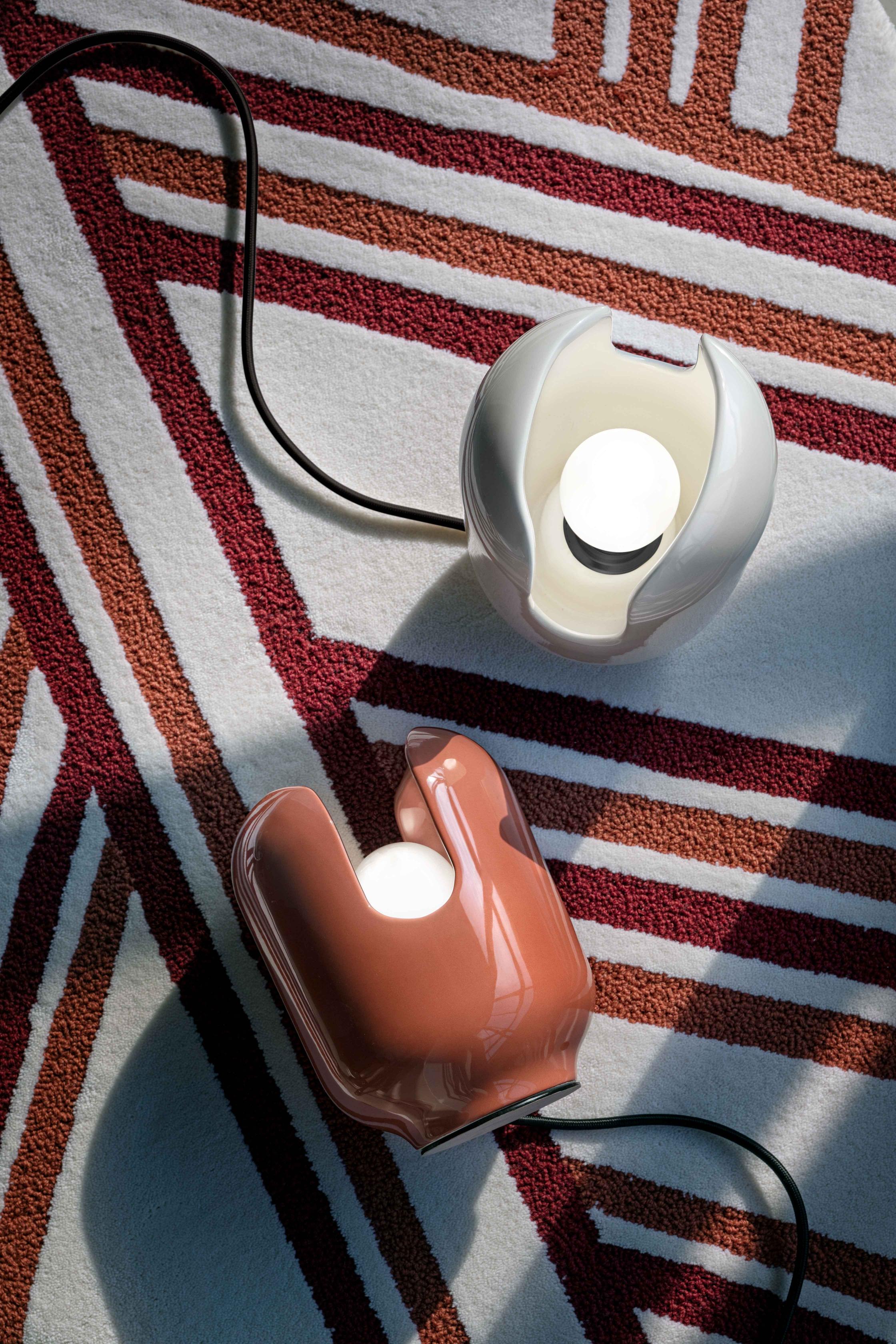 Keramik-Tischlampe BATUCADA mokka