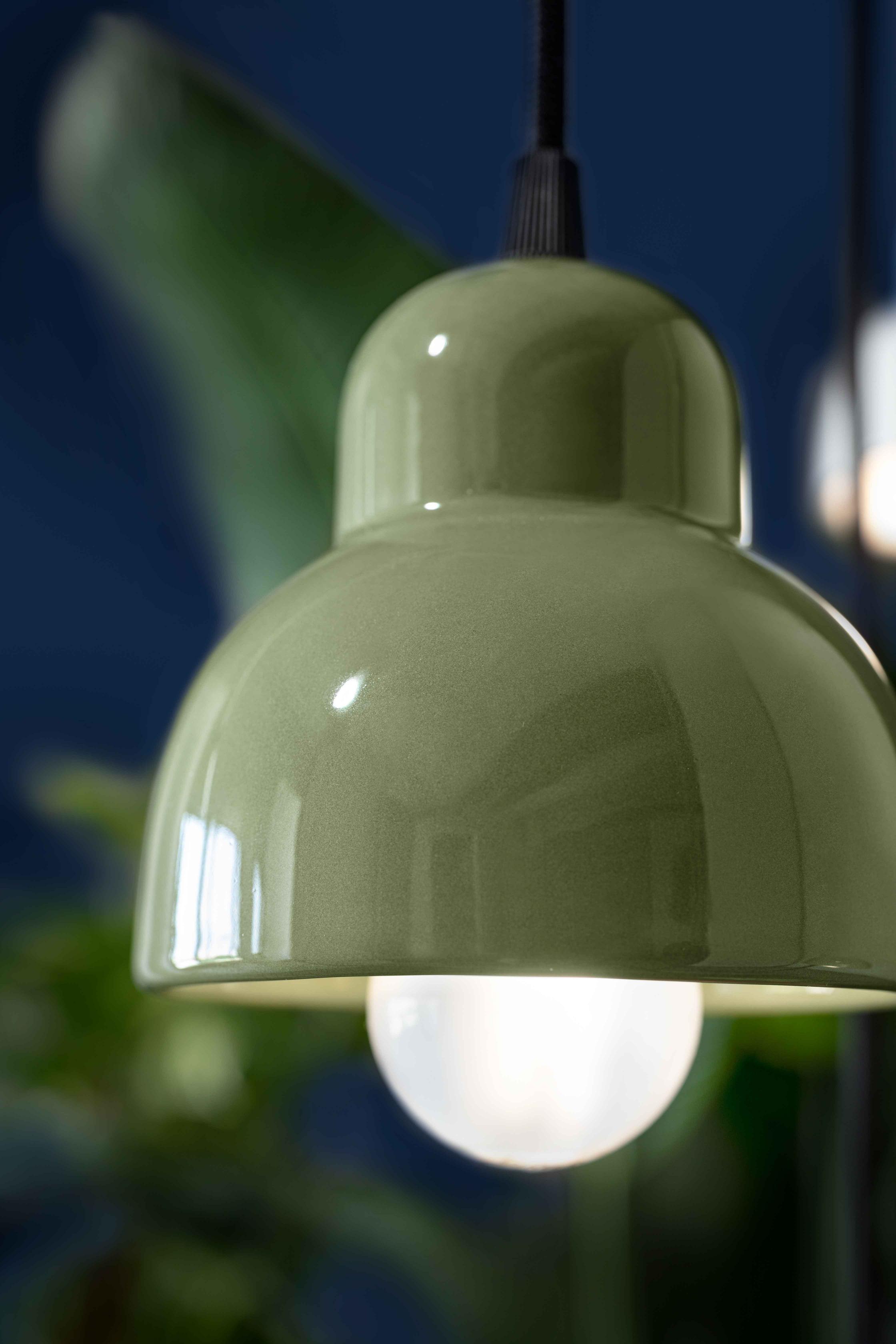 Ceramic pendant lamp BERIMBAU cream