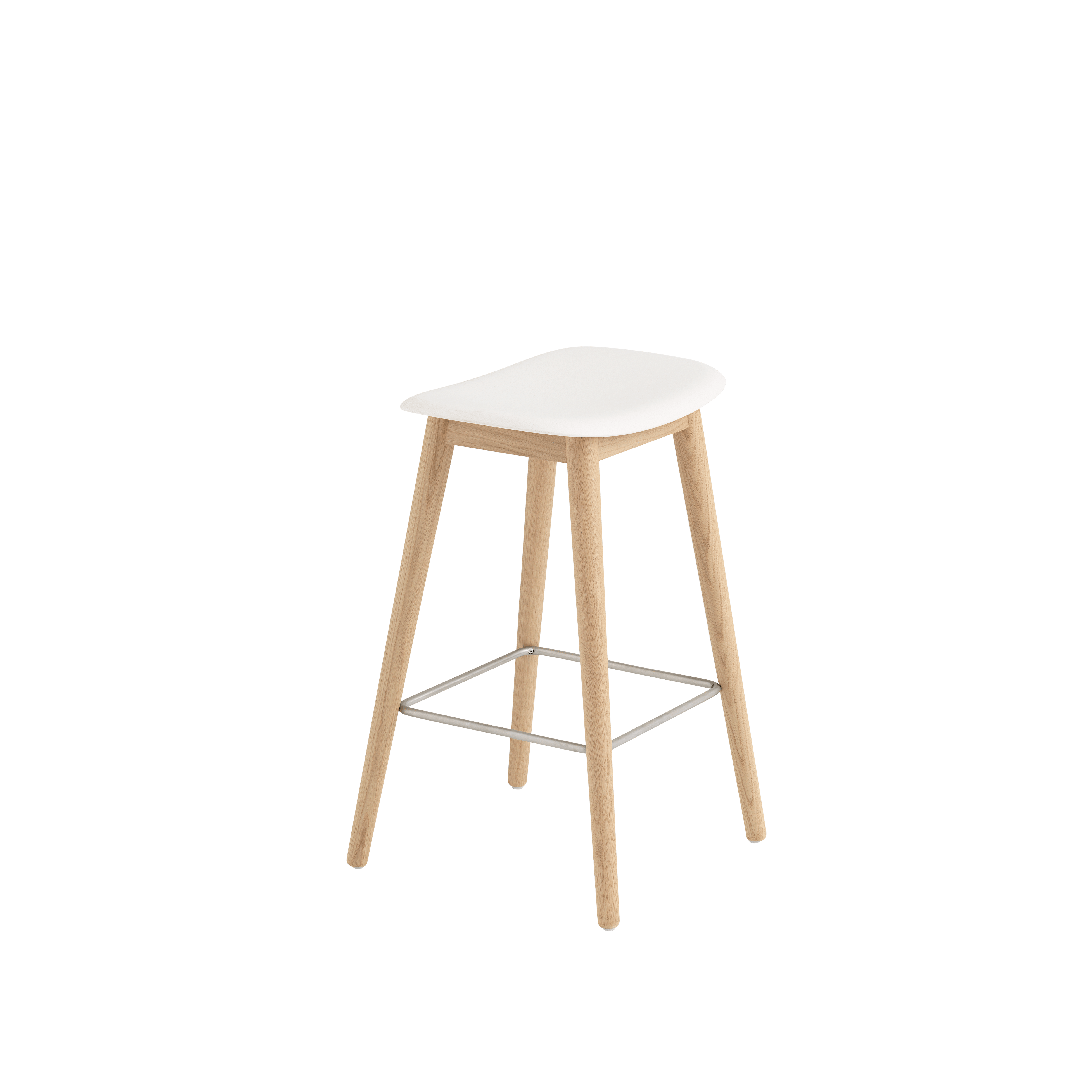 Customized FIBER Stool with Wooden Base