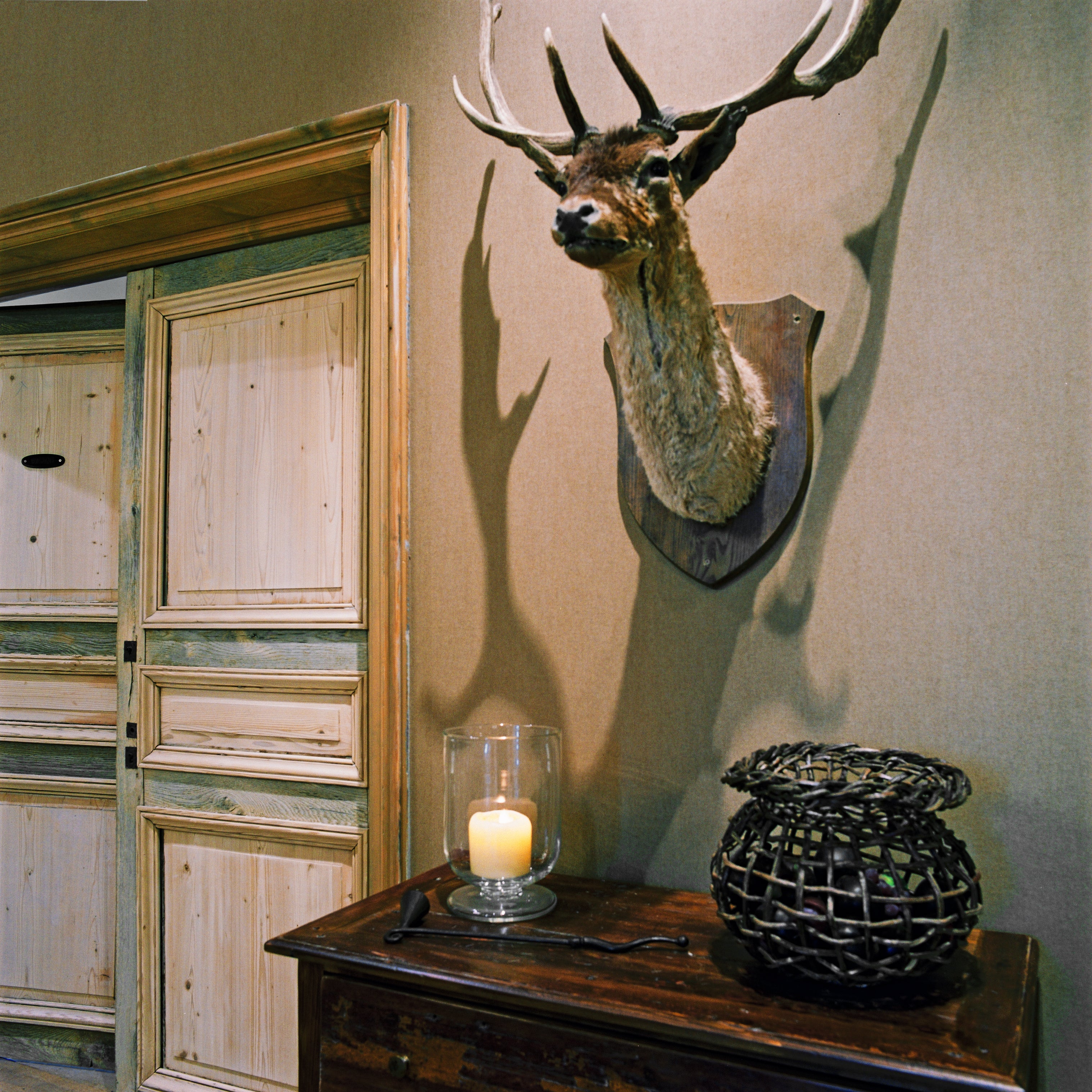 Strukturierte Tapete, die Leinwand imitiert, LIN grün