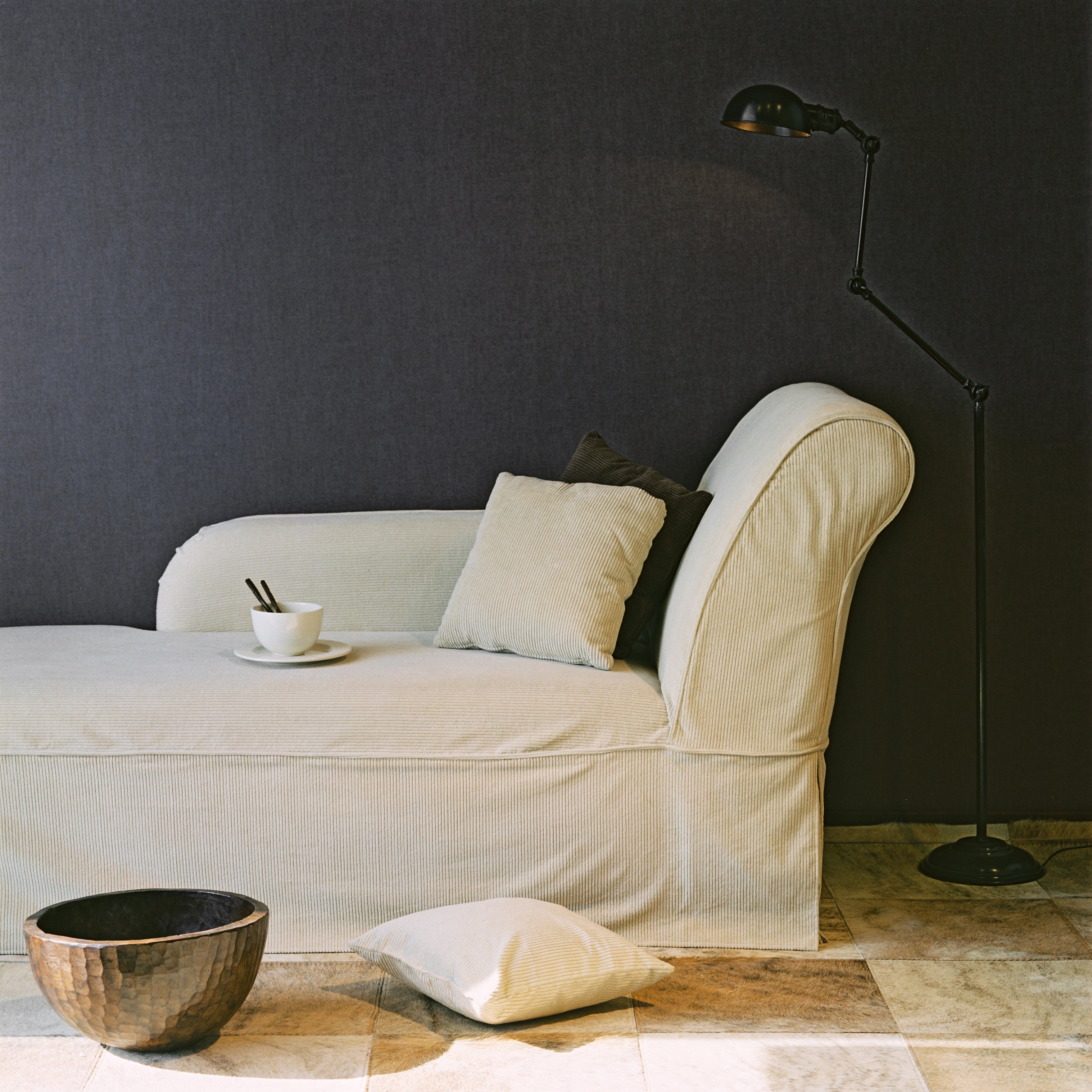 Strukturierte Tapete, die Leinwand imitiert, LIN grün