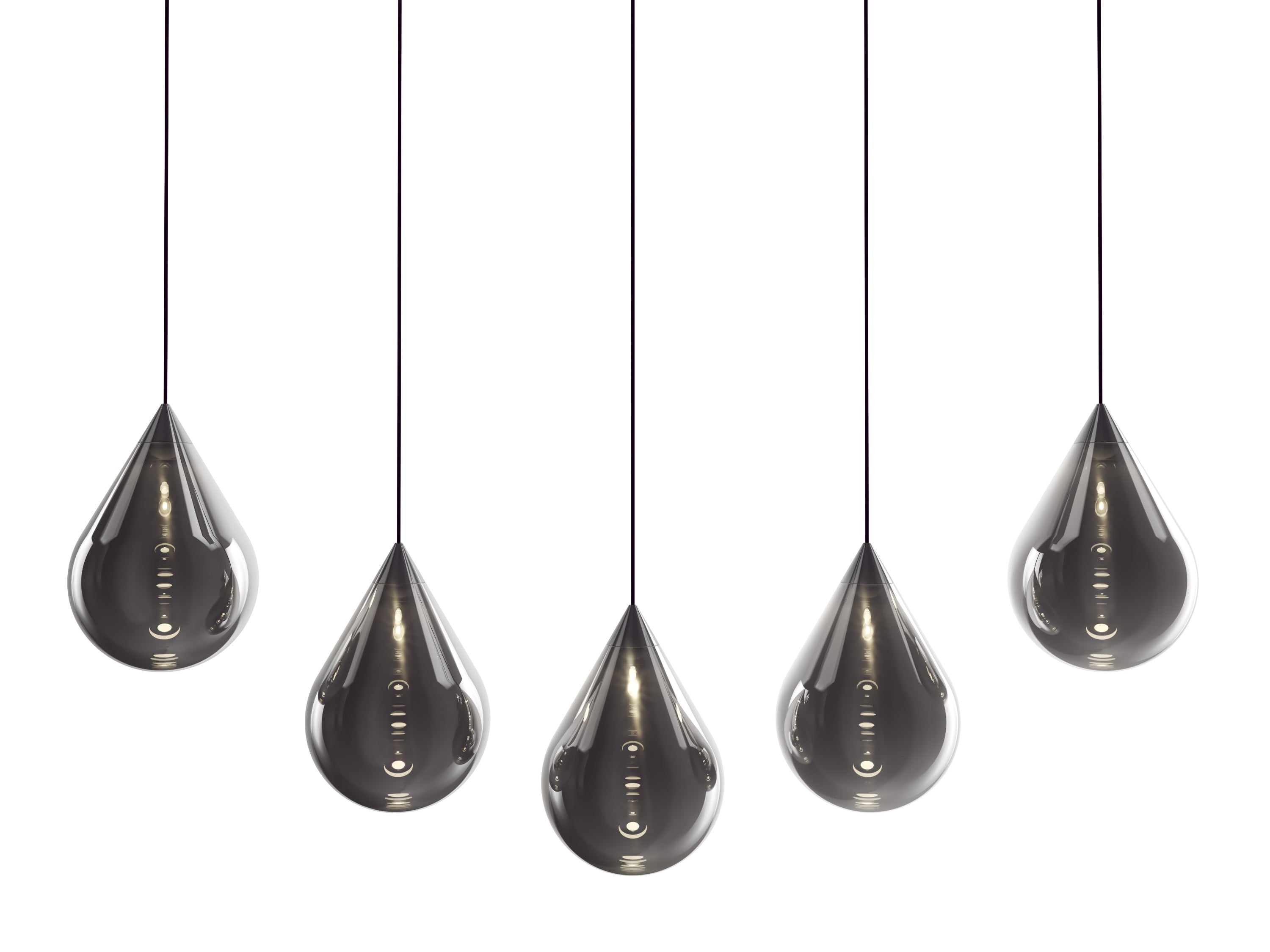 Lampa wisząca FLARE BEAD srebrny klosz