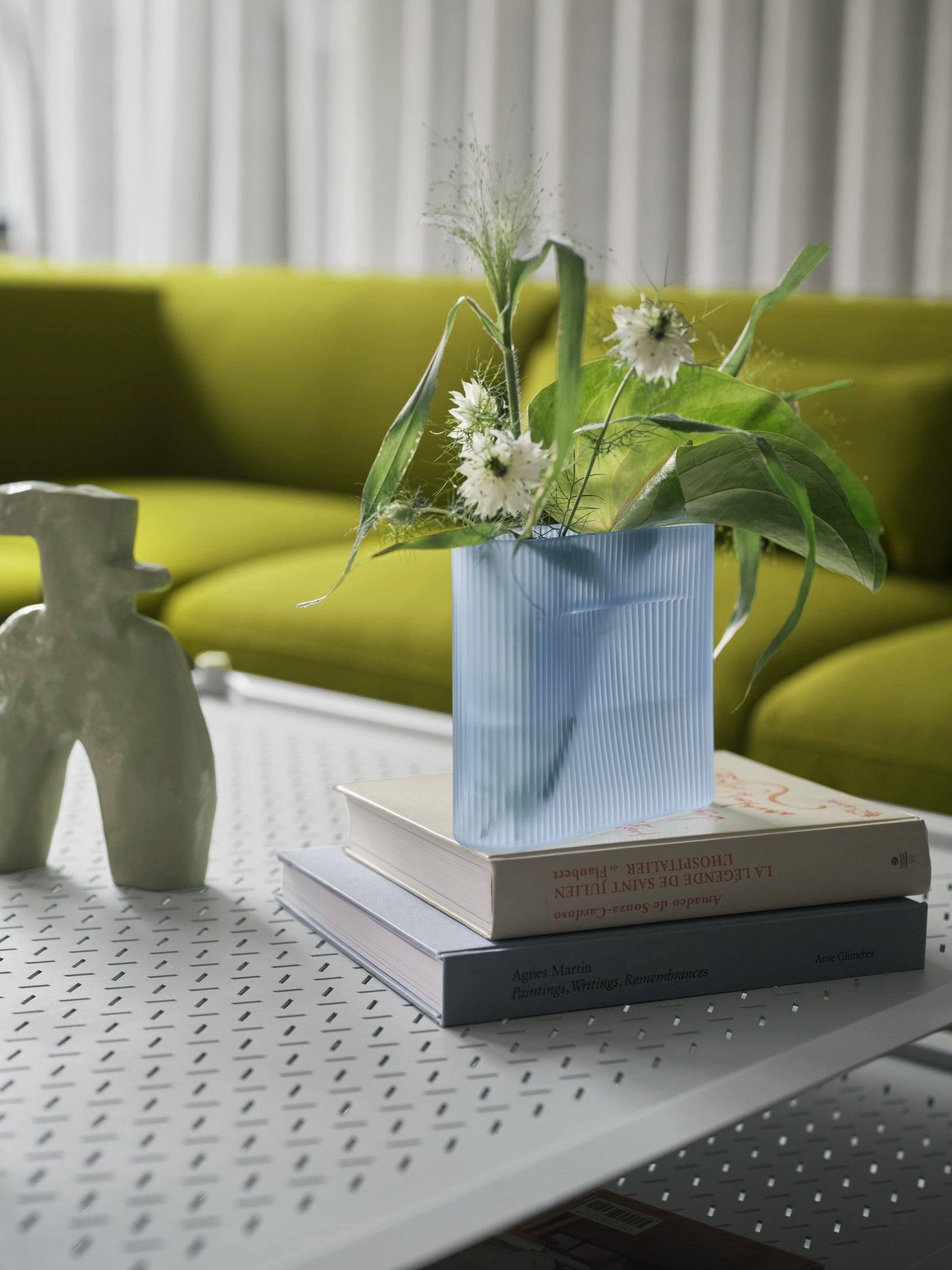 Ridge Blue Vase