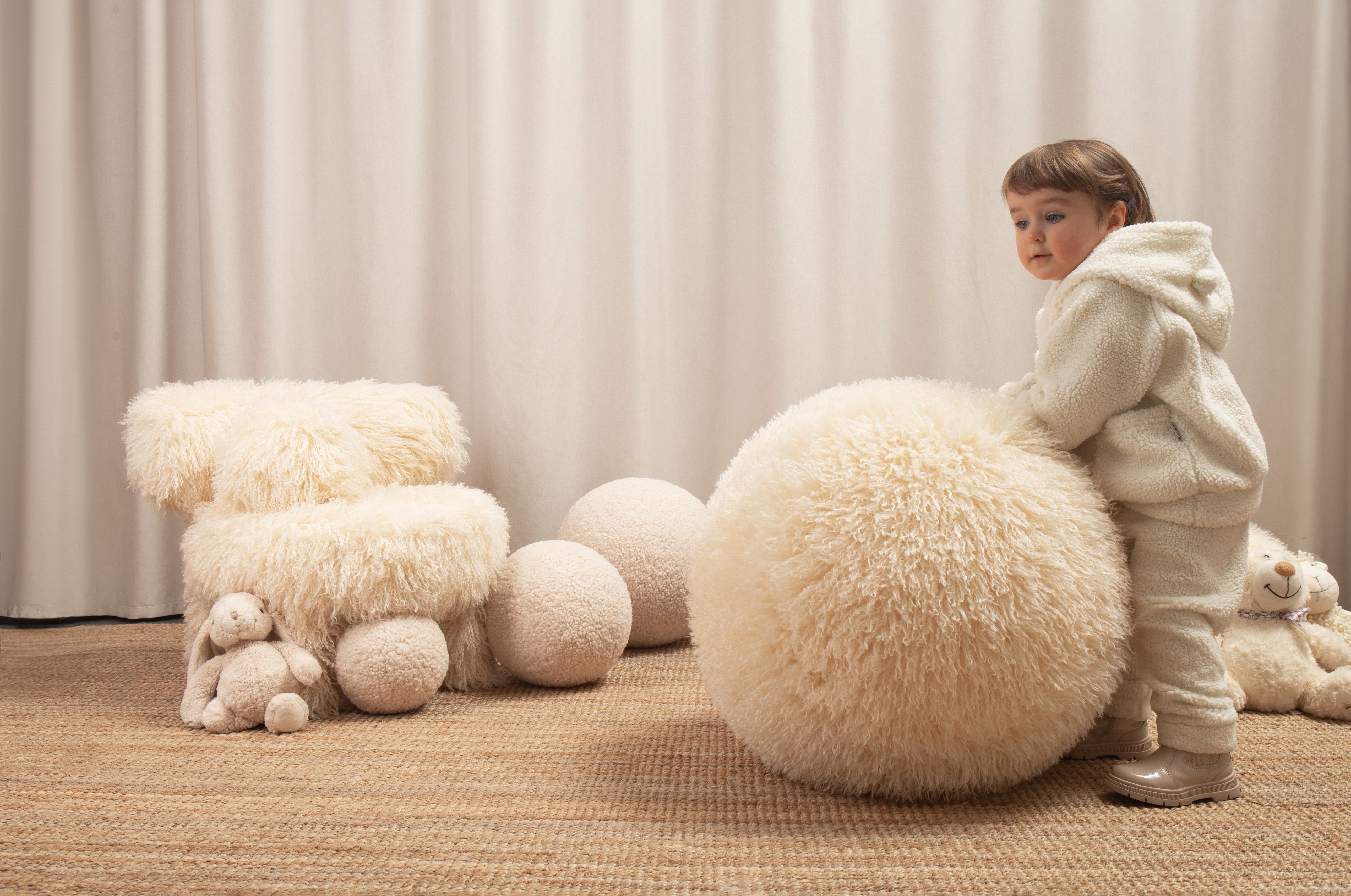 Kinderstuhl BABY GROPIUS CS1 - FLUFFY EDITION Kunstfell
