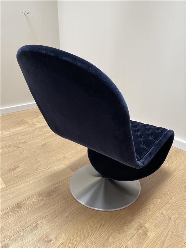 SYSTEM 1-2-3 LOUNGE DELUXE Sessel, marineblau, mit Rundfuß - gebraucht