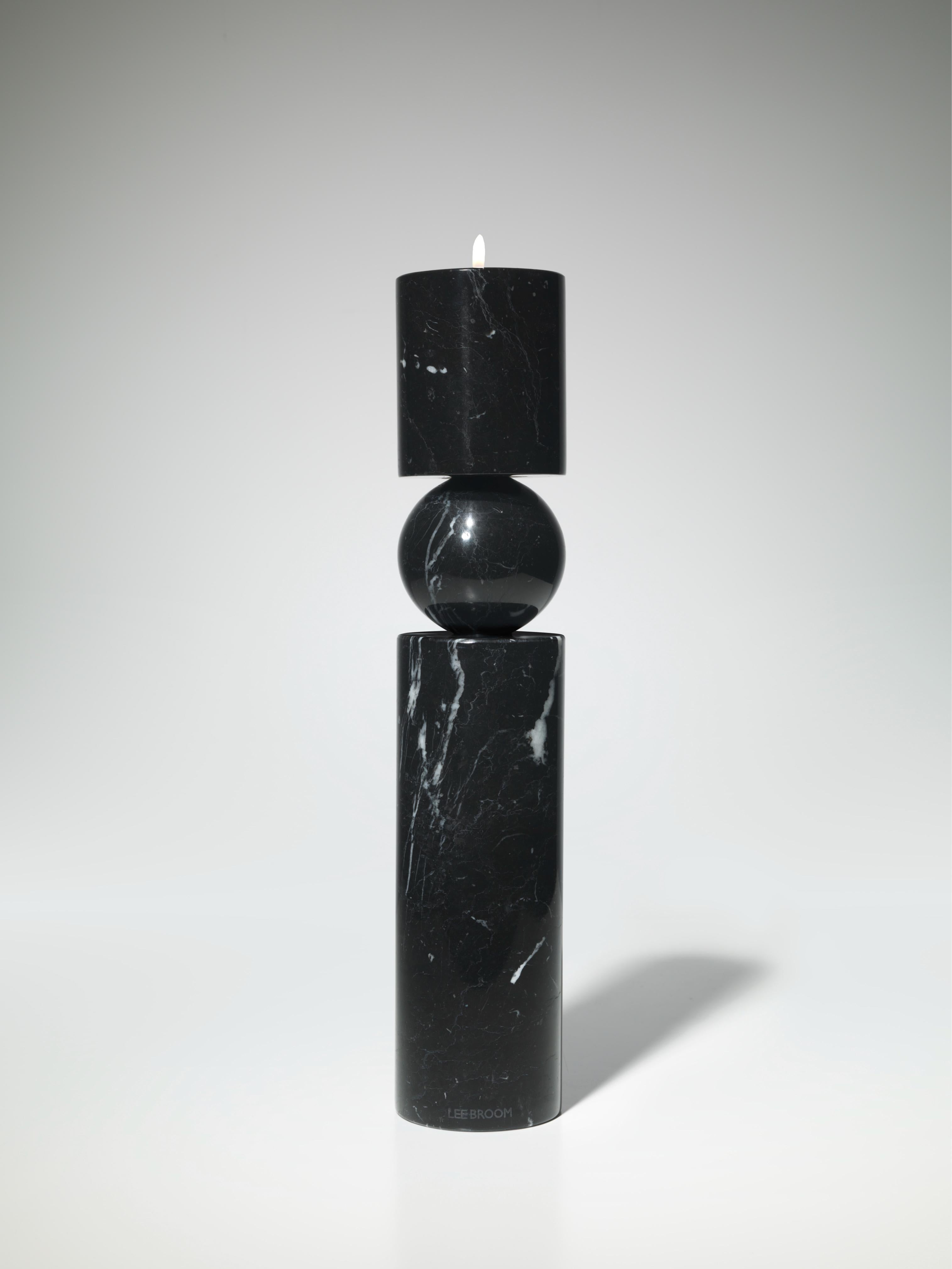 Kerzenhalter FULCRUM aus schwarzem Marmor