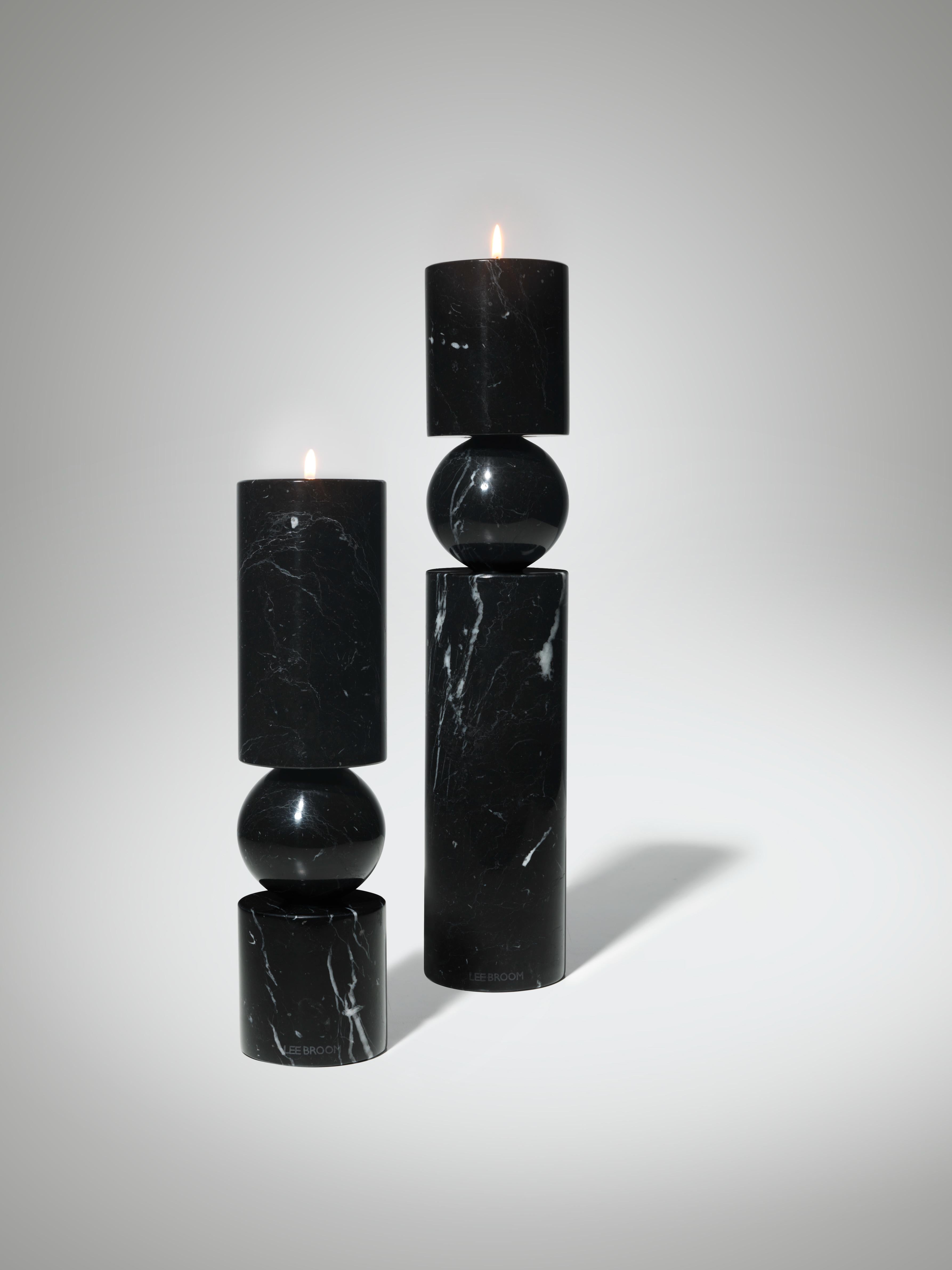 Kerzenhalter FULCRUM aus schwarzem Marmor