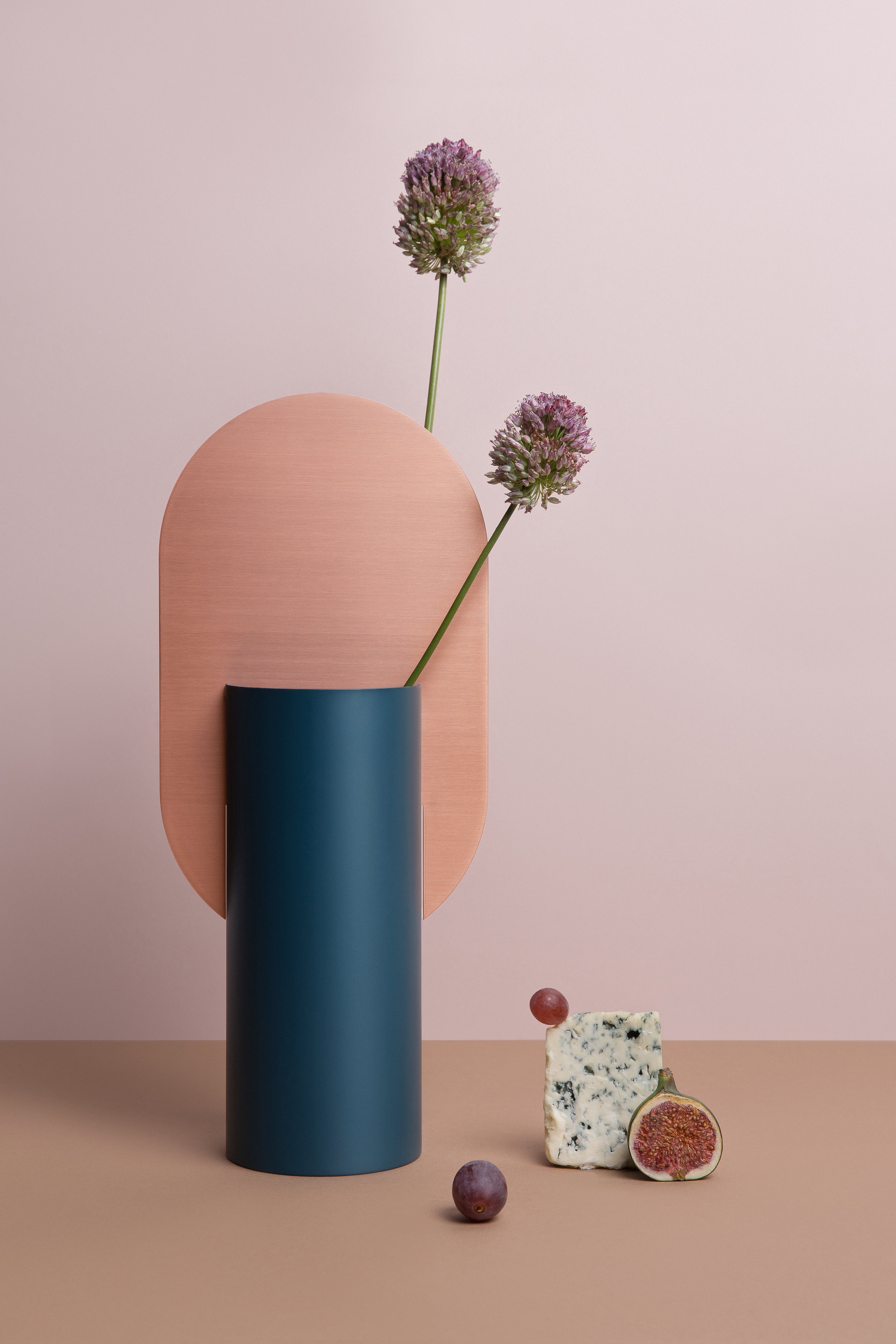 GENKE vase blue with copper
