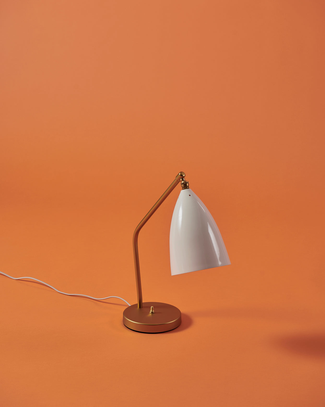 Table lamp GRÄSHOPPA gray shade with gold base